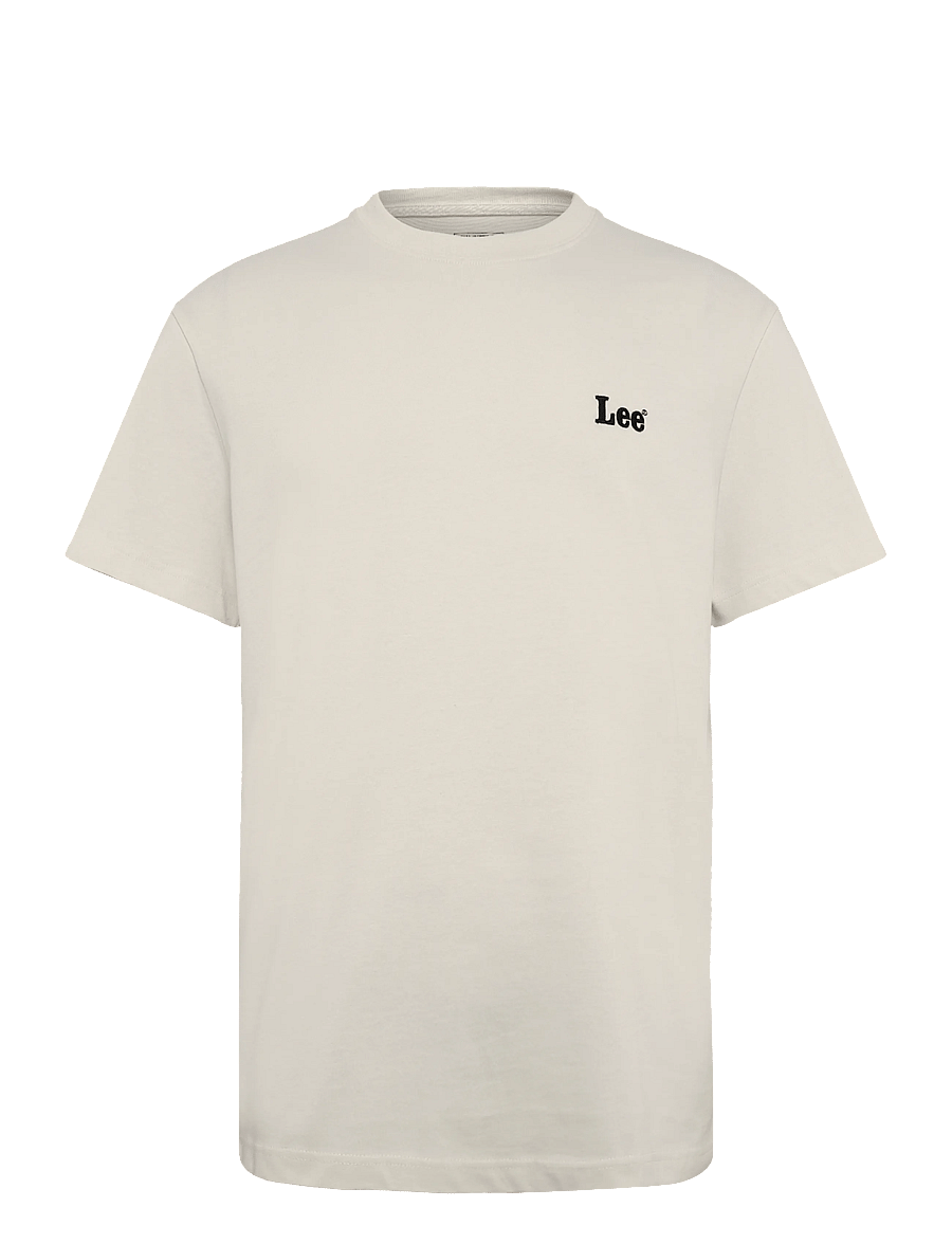 Lee Jeans - SS SMALL LOGO TEE - kortärmade t-shirts - ecru - 1