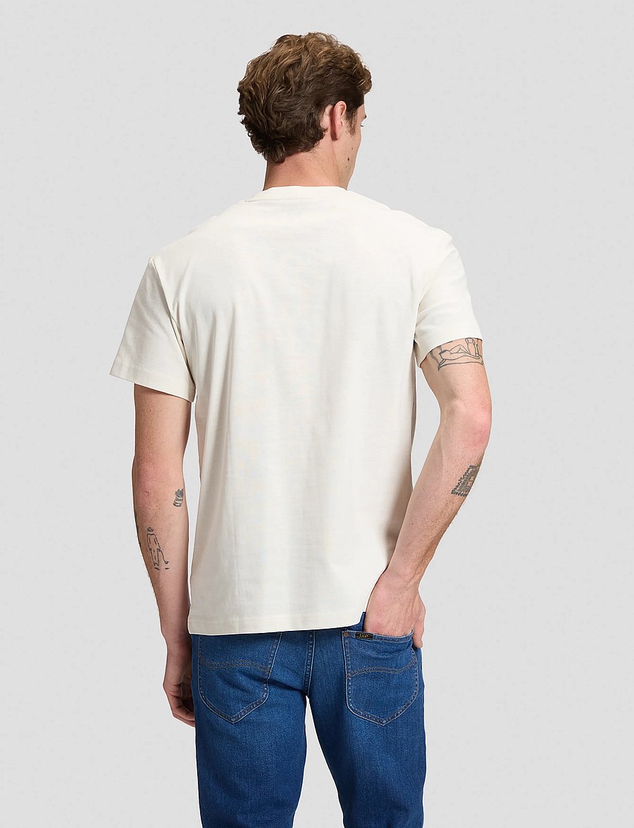 Lee Jeans - SS SMALL LOGO TEE - lühikeste varrukatega t-särgid - ecru - 2
