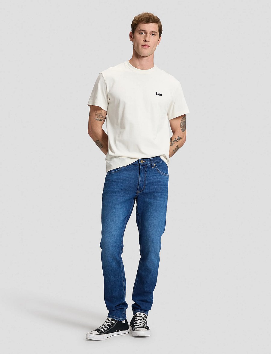 Lee Jeans - SS SMALL LOGO TEE - lühikeste varrukatega t-särgid - ecru - 3
