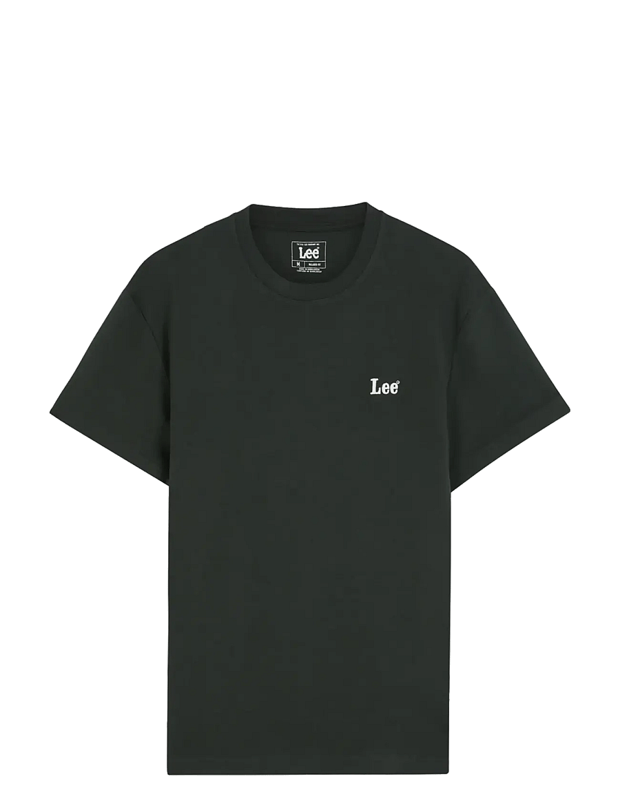 Lee Jeans - SS SMALL LOGO TEE - short-sleeved t-shirts - washed black - 1