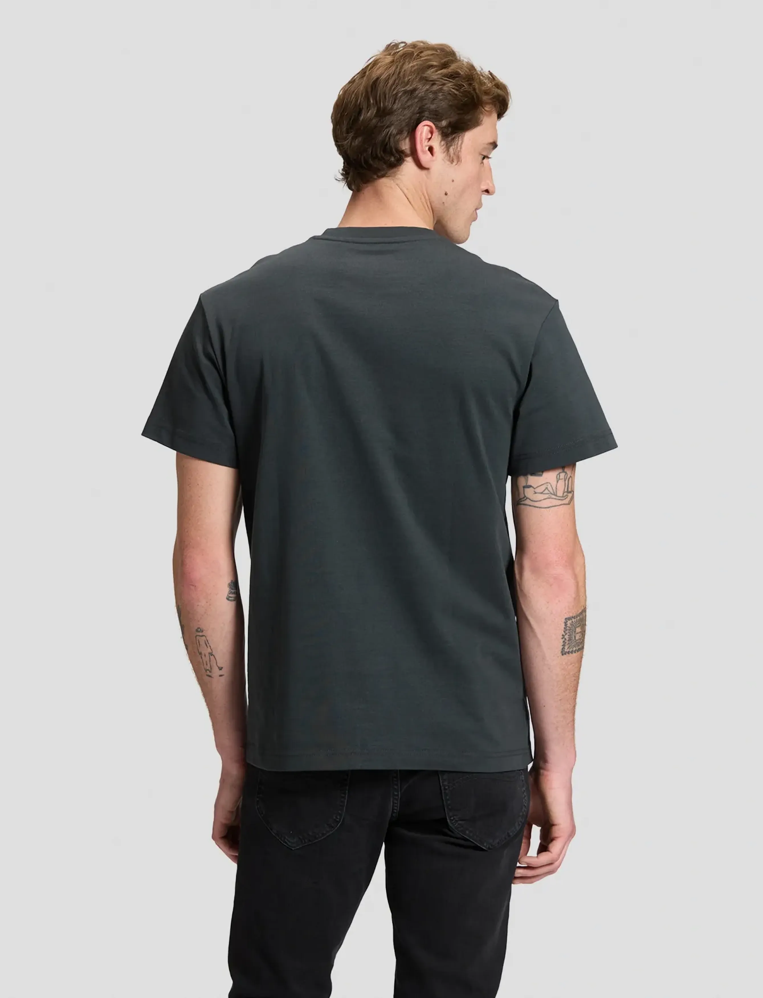 Lee Jeans - SS SMALL LOGO TEE - short-sleeved t-shirts - washed black - 2