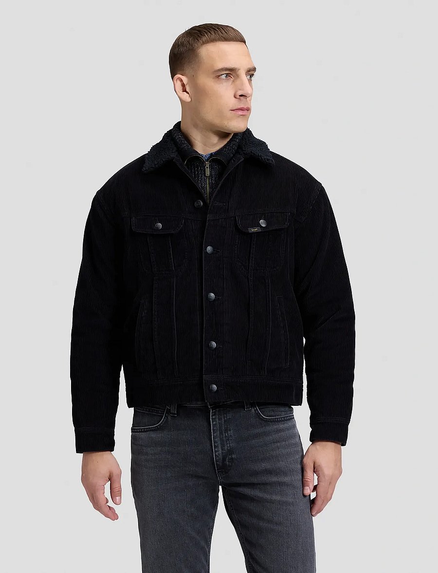 Lee Jeans - RELAXED SHERPA JACKET - daunenjacken - black - 0