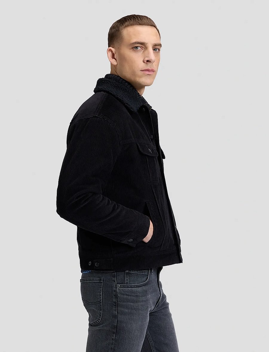 Lee Jeans - RELAXED SHERPA JACKET - daunenjacken - black - 4