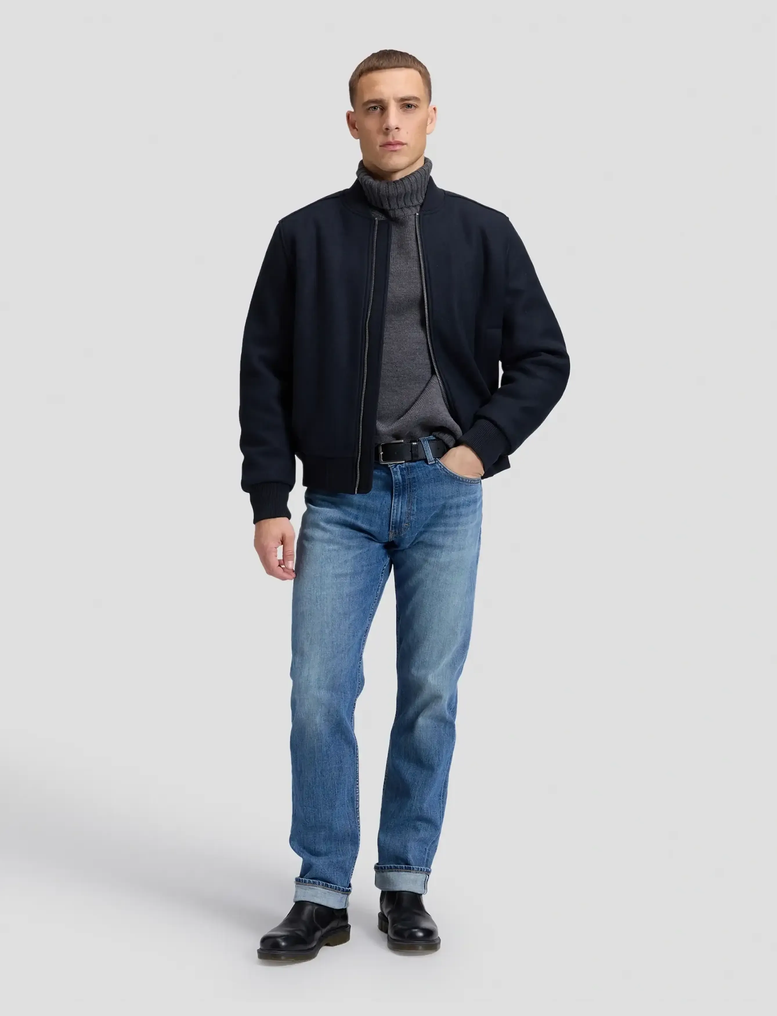 Lee Jeans - WOOL BOMBER - kevadjoped - black - 3