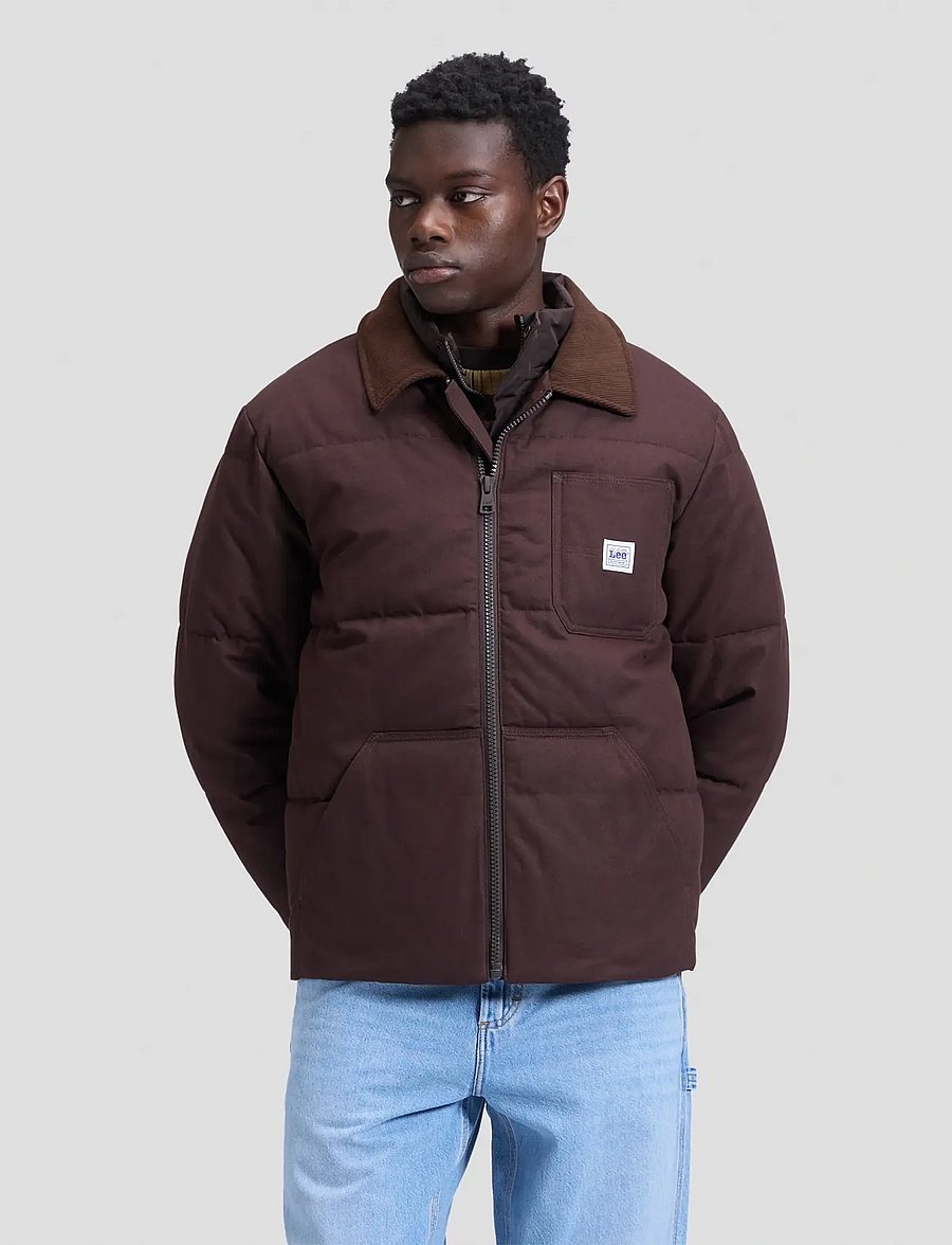 Lee Jeans - WORKWEAR PUFFER - efterårsjakker - chocolate torte - 0