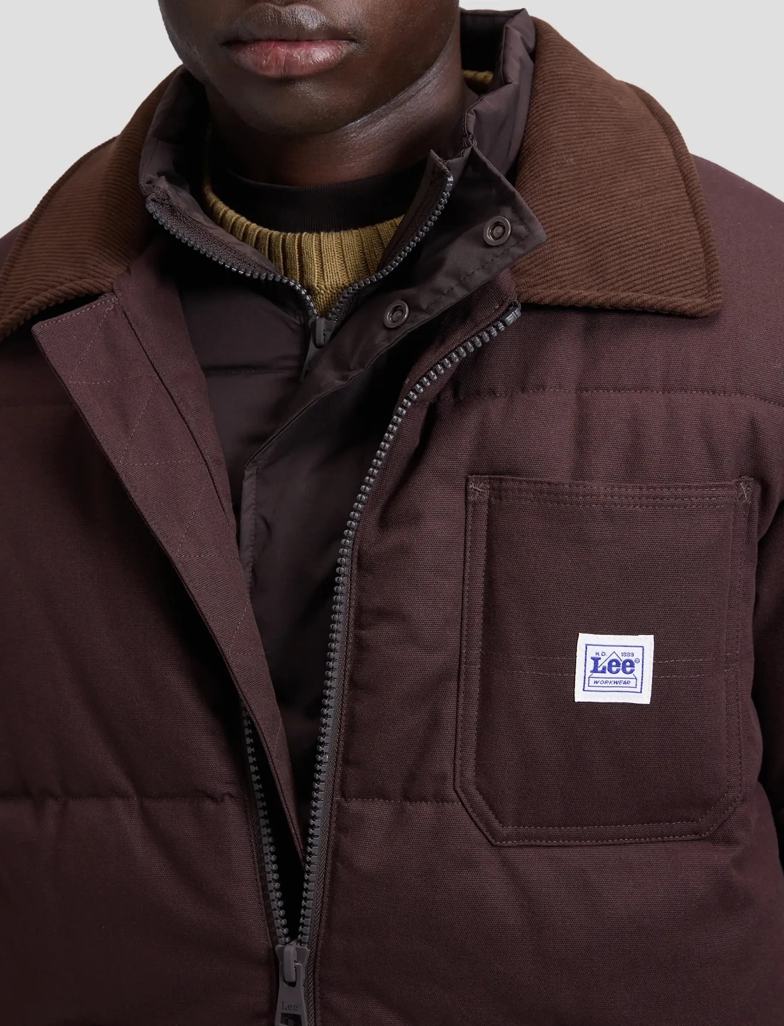 Lee Jeans - WORKWEAR PUFFER - chocolate torte - 5