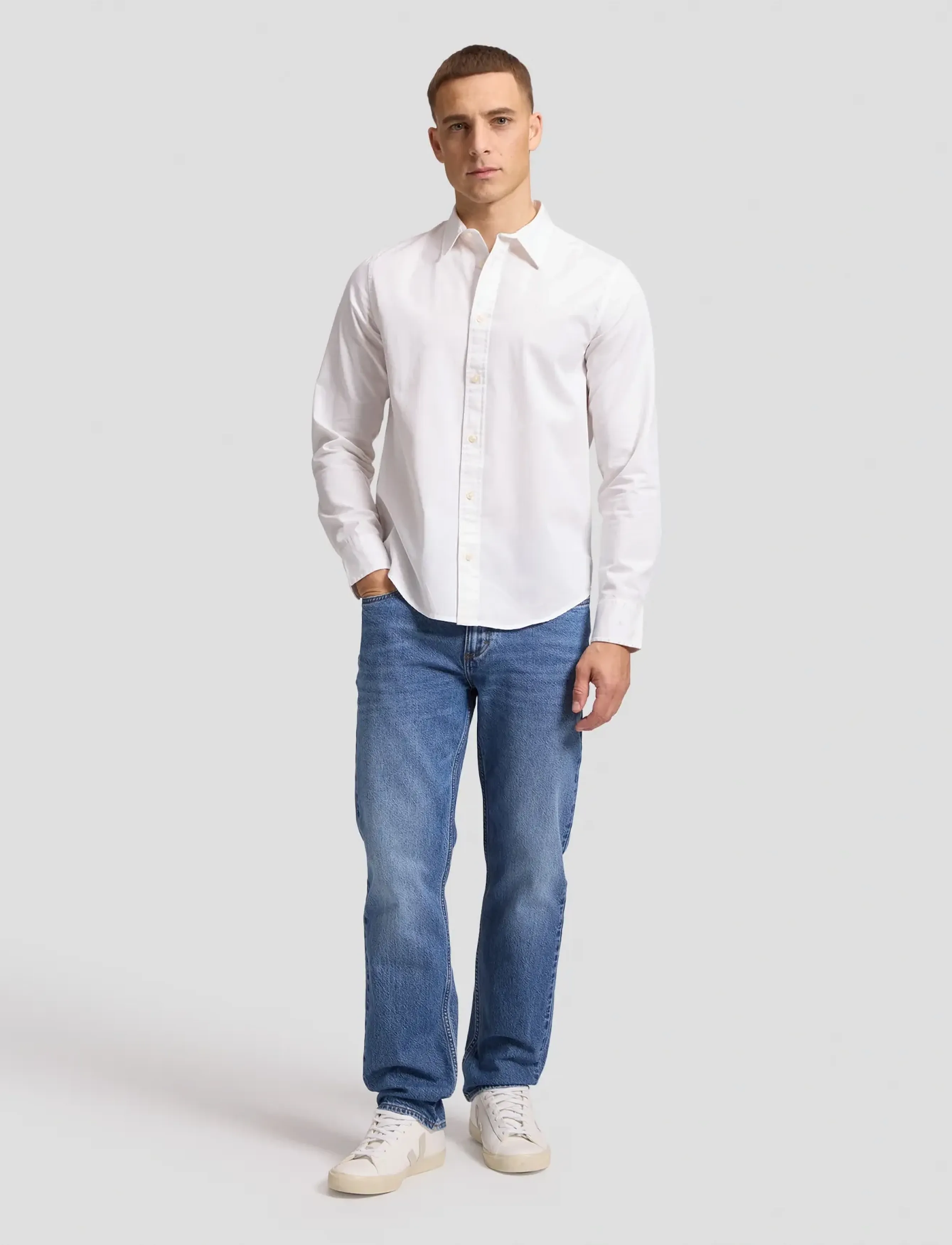 Lee Jeans - LS CLEAN SHIRT - casual hemden - bright white - 3