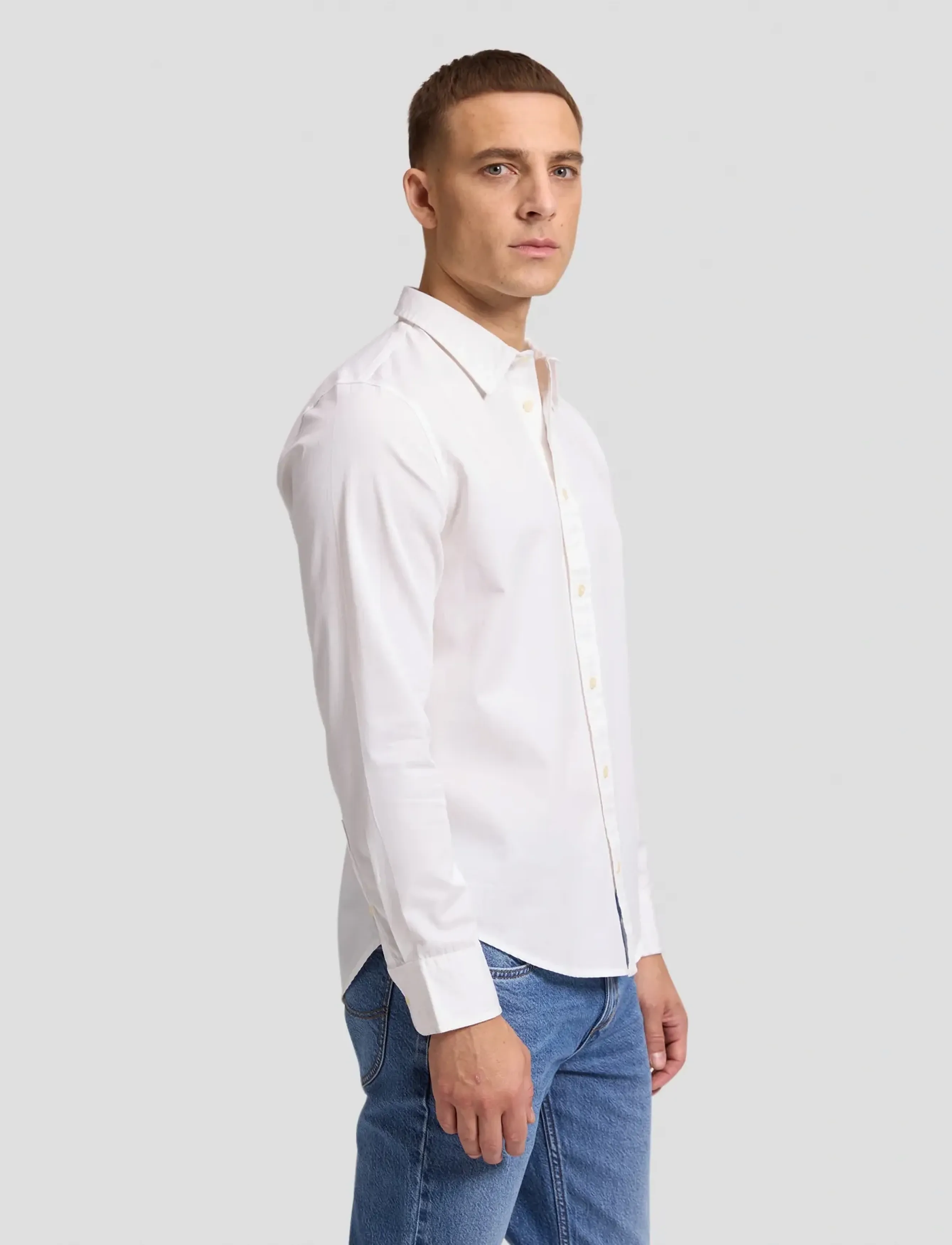 Lee Jeans - LS CLEAN SHIRT - casual hemden - bright white - 4