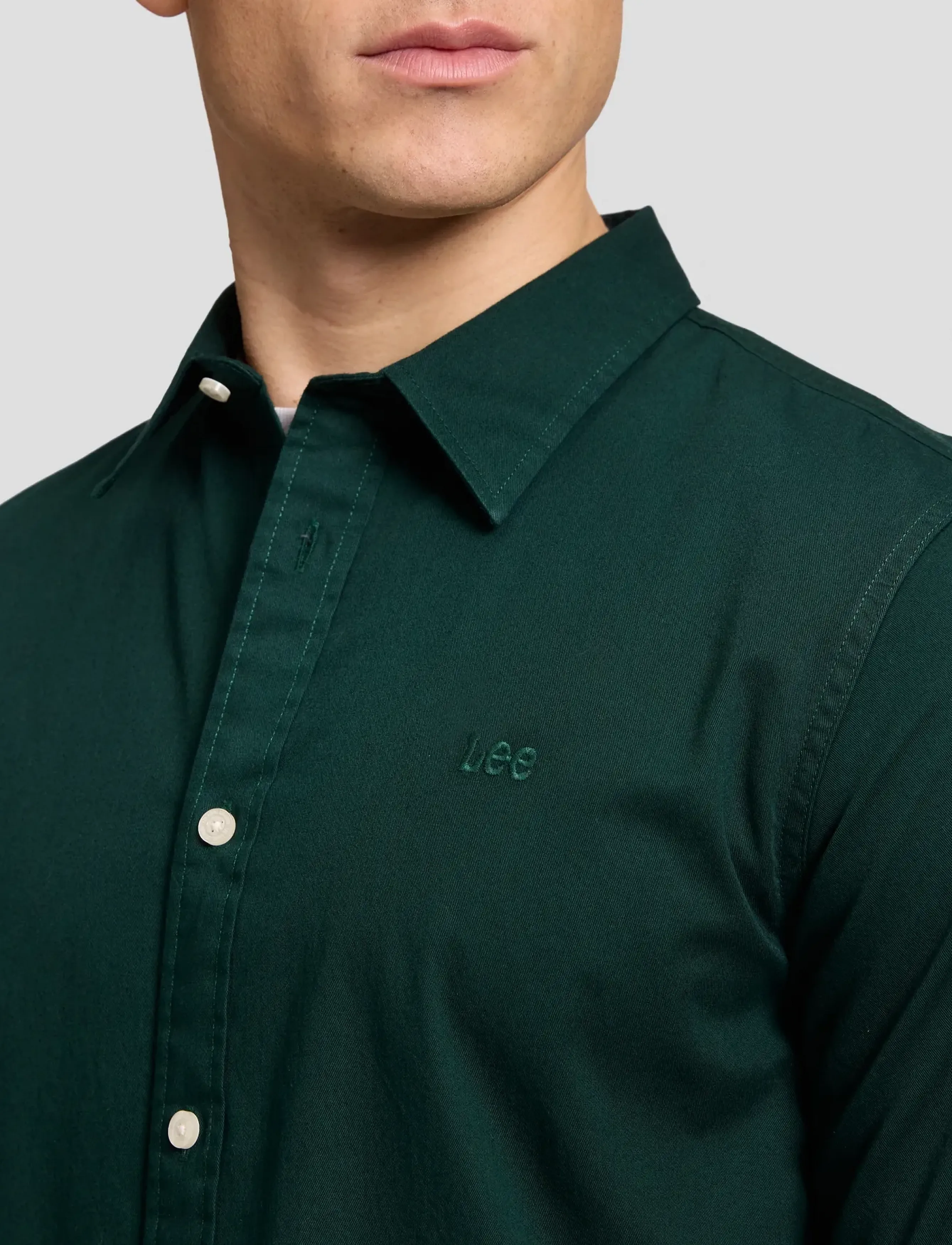 Lee Jeans - LS CLEAN SHIRT - casual hemden - jade forest - 5
