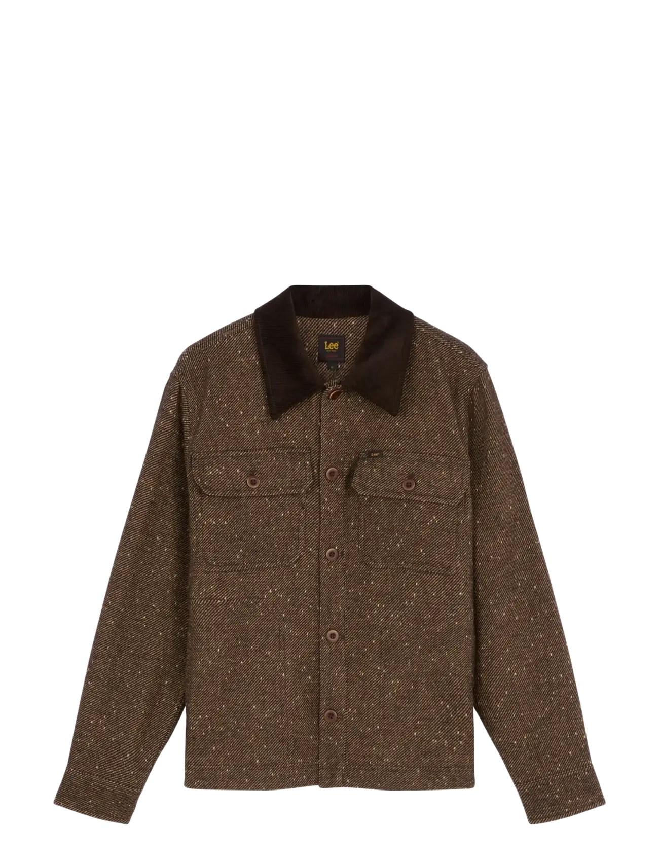 Lee Jeans - CORD COLLAR MIX OVERSHIRT - jakker - chocolate torte - 1