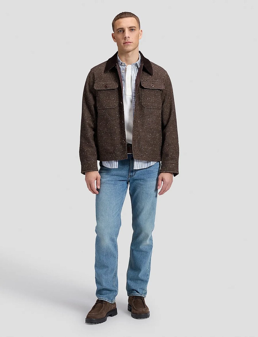 Lee Jeans - CORD COLLAR MIX OVERSHIRT - jakker - chocolate torte - 2