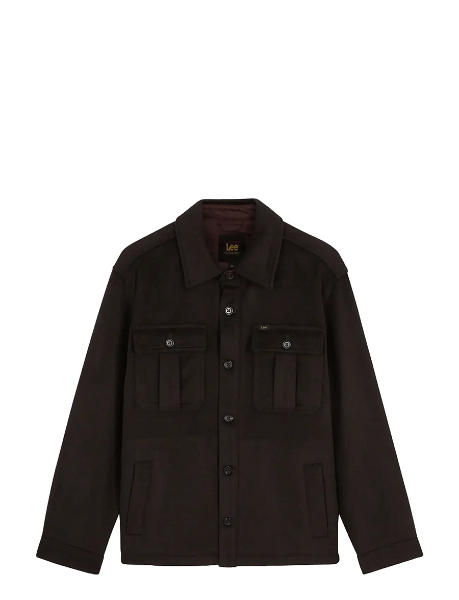 Lee Jeans - UTILITY WOOL SHIRT - chocolate torte - 1