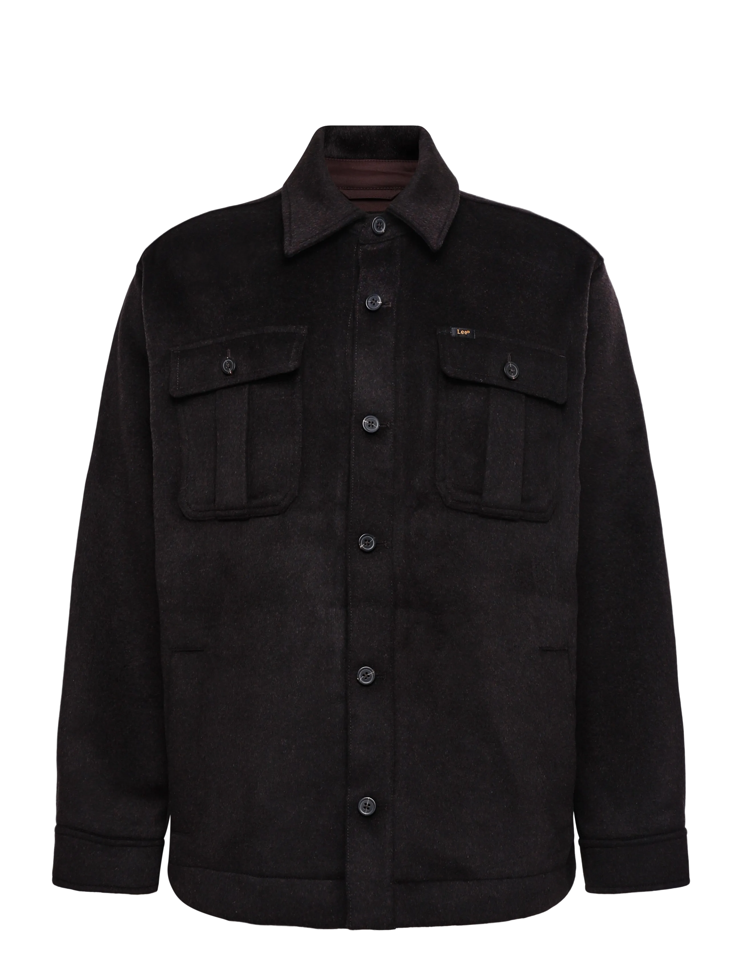 Lee Jeans - UTILITY WOOL SHIRT - jackets - chocolate torte - 1