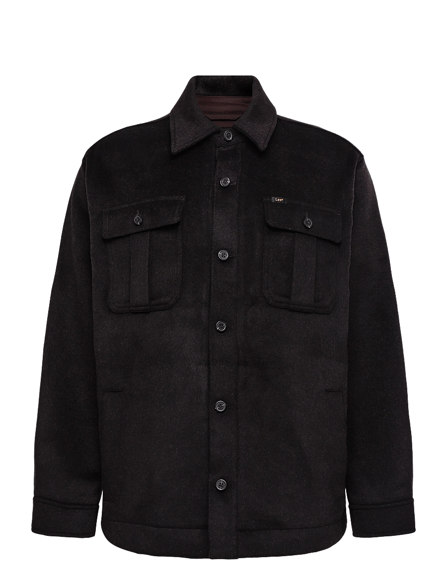 Lee Jeans - UTILITY WOOL SHIRT - jackets - chocolate torte - 1