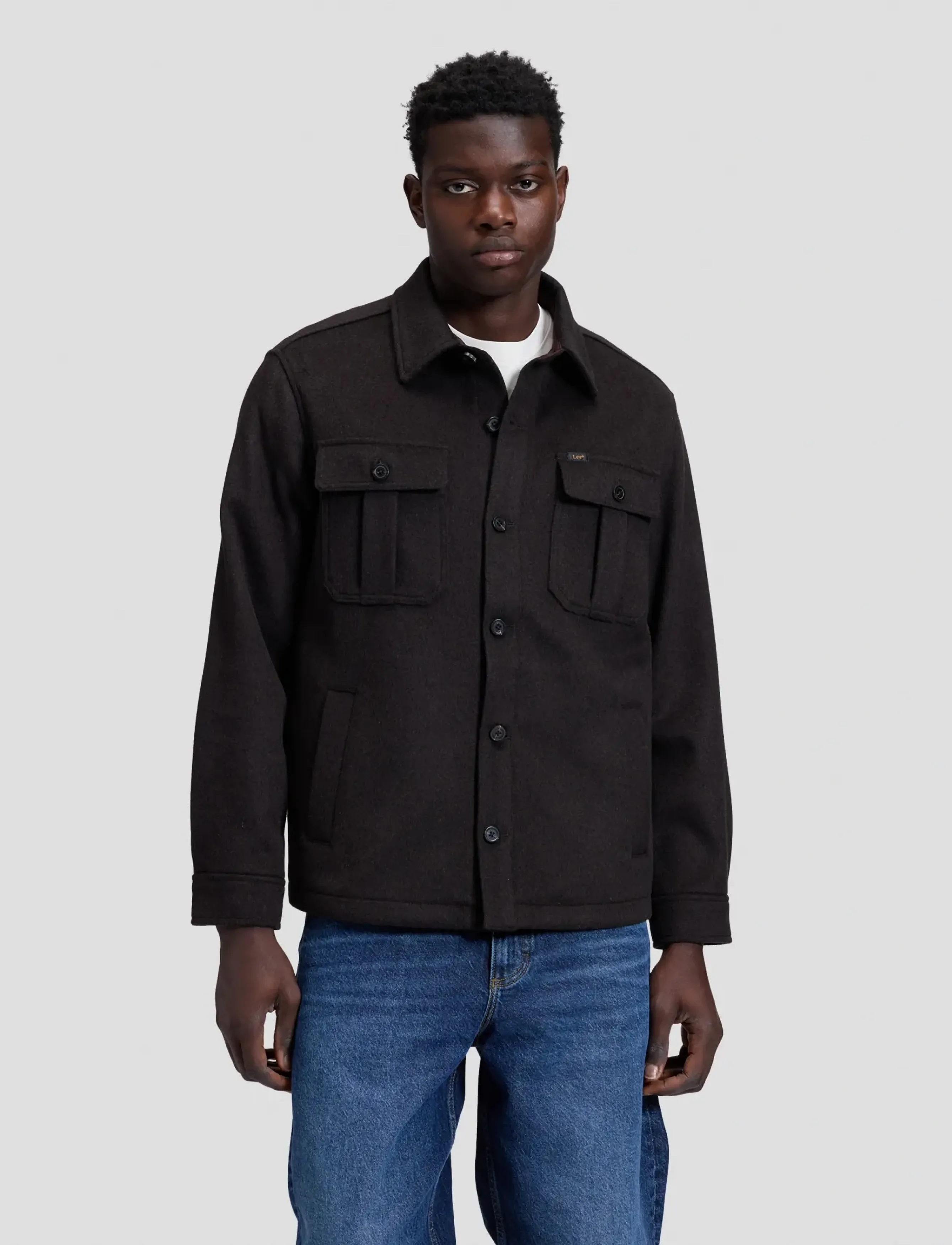 Lee Jeans UTILITY WOOL SHIRT - Uus - CHOCOLATE TORTE / brown