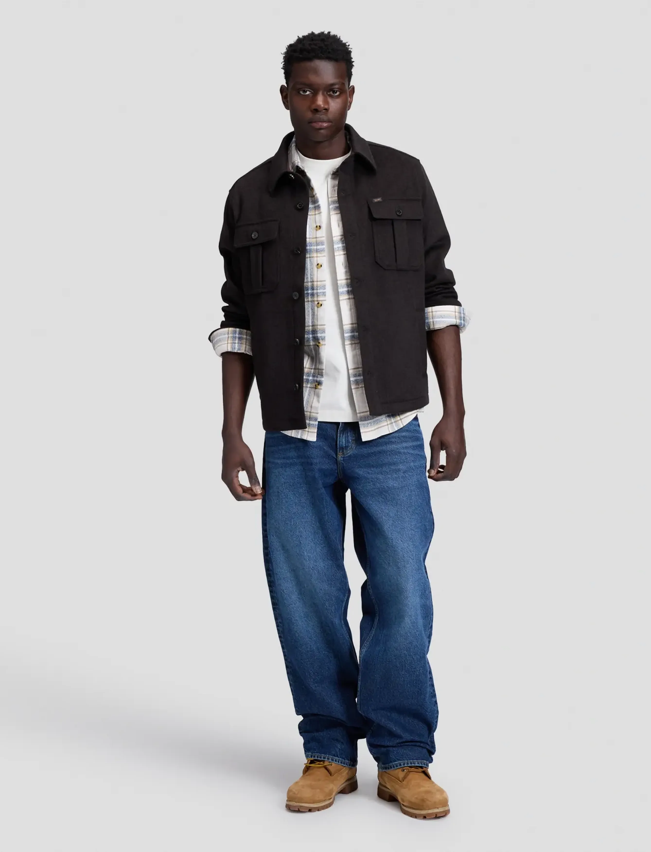 Lee Jeans - UTILITY WOOL SHIRT - chocolate torte - 3