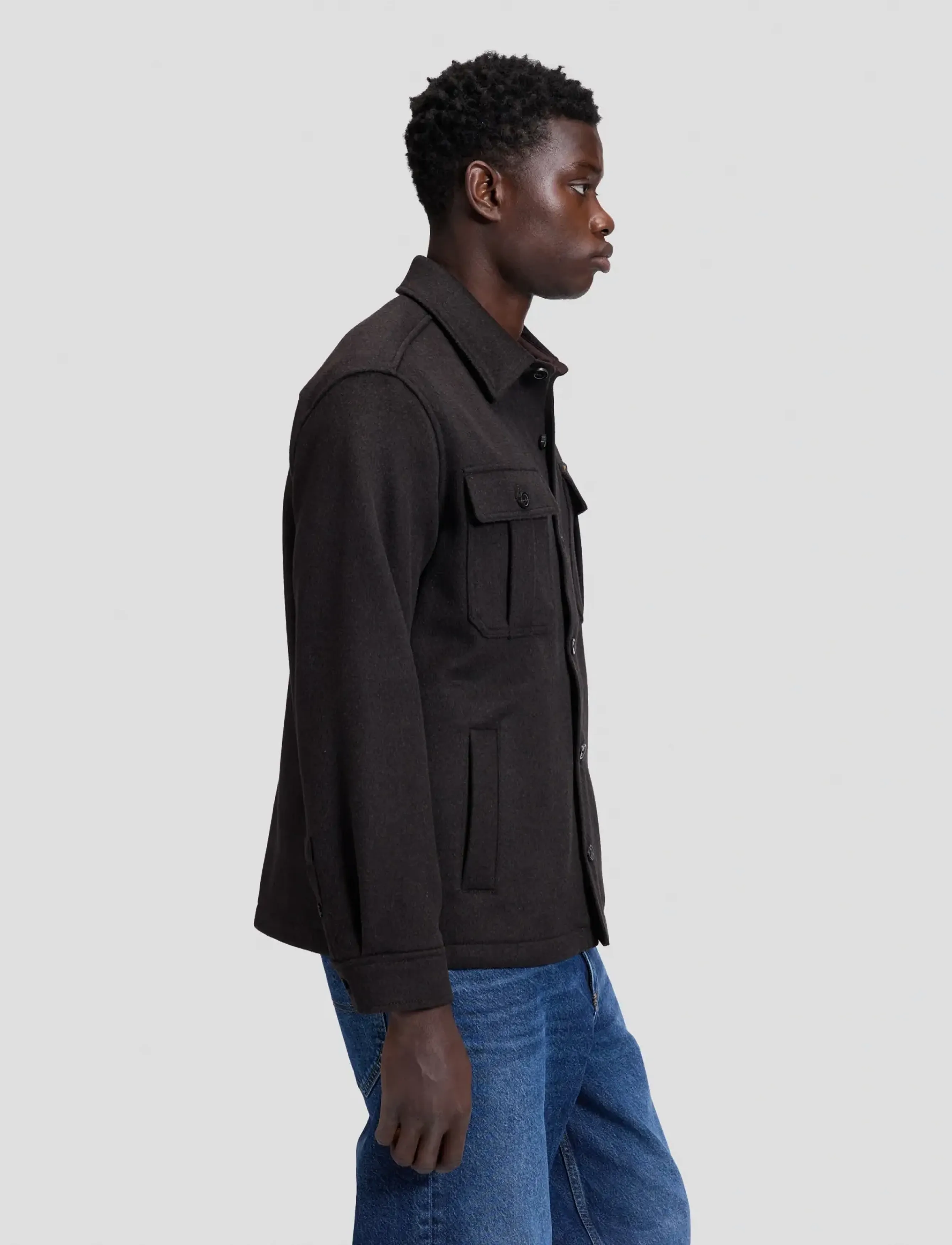 Lee Jeans - UTILITY WOOL SHIRT - chocolate torte - 4
