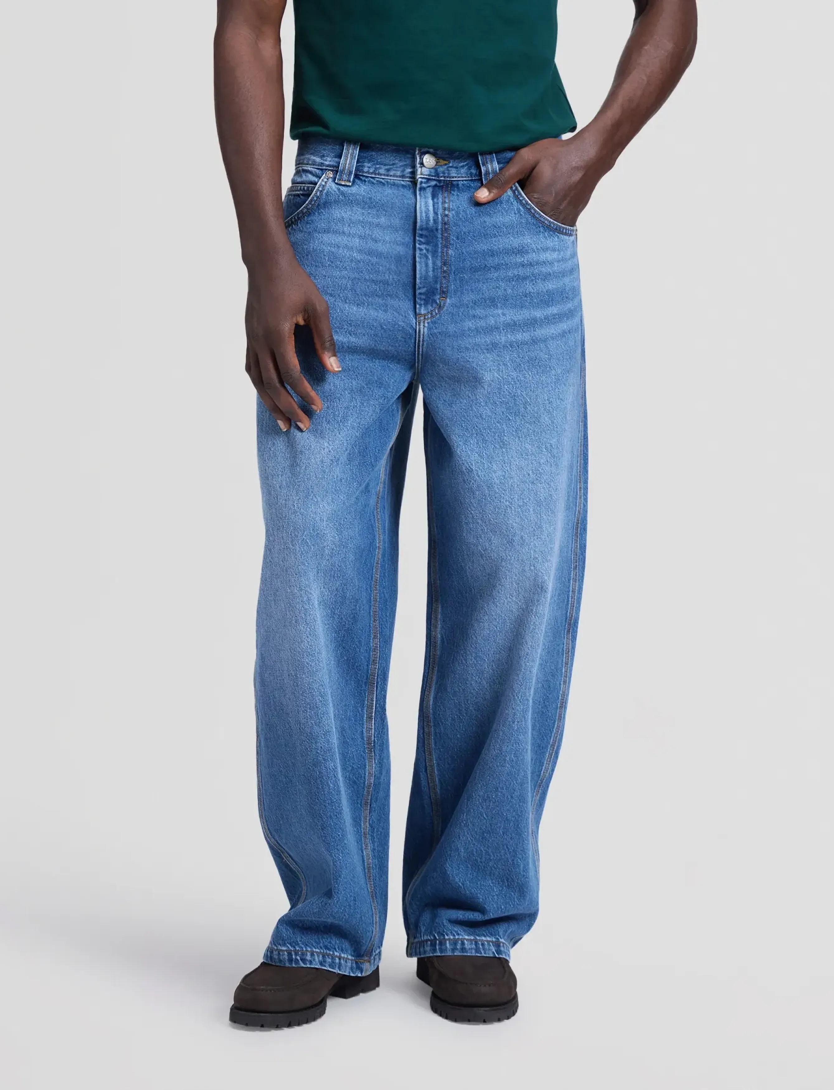 Lee Jeans WORKWEAR SUPER BAGGY - Jeans - DARK FUNK / blue