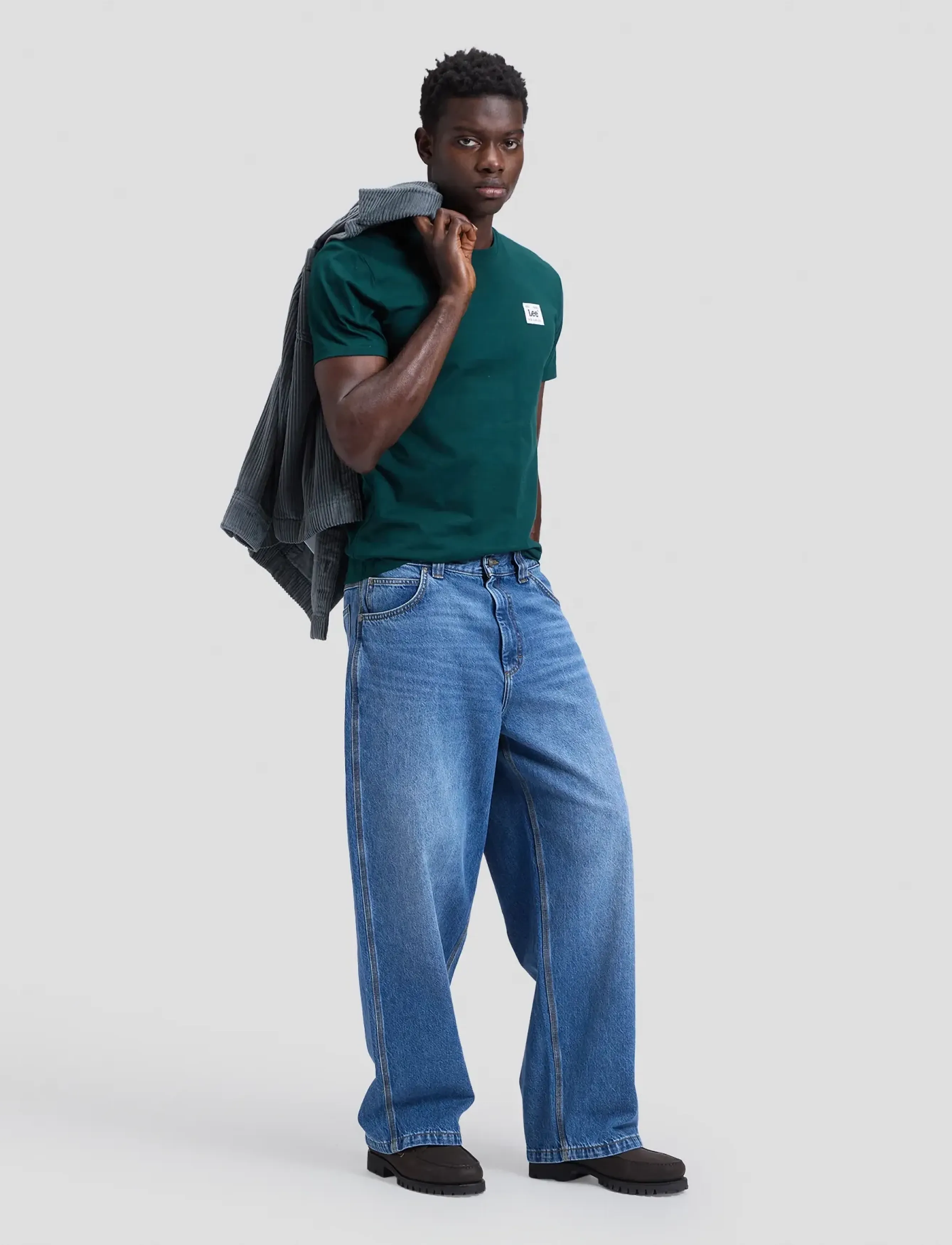 Lee Jeans - WORKWEAR SUPER BAGGY - weite jeans - dark funk - 2