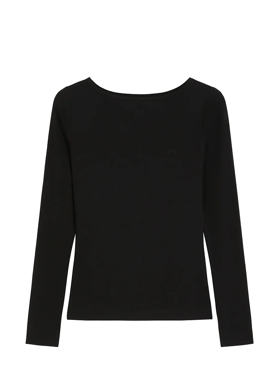 Lee Jeans - LS BOAT NECK TEE - langärmlige tops - black - 1