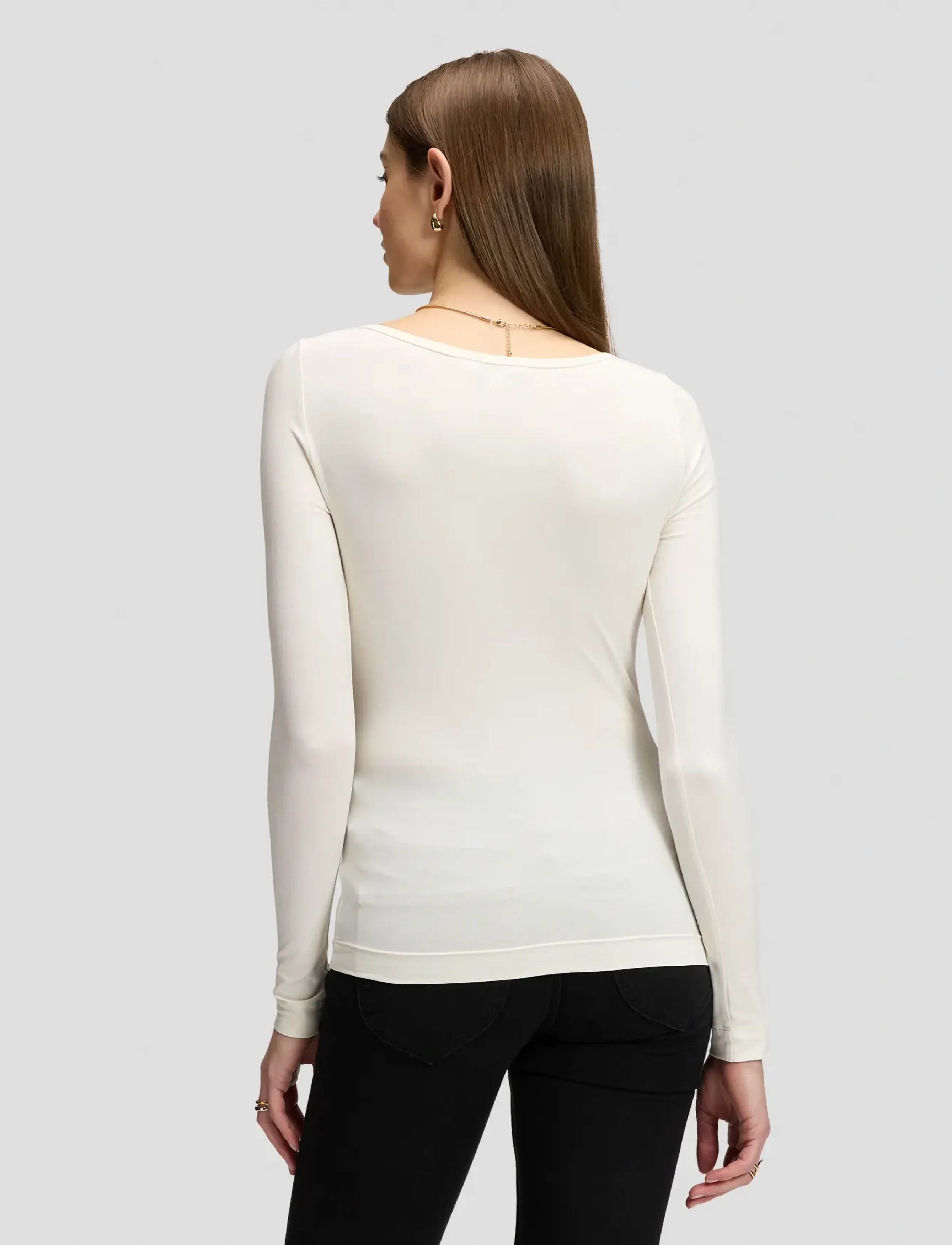 Lee Jeans - LS BOAT NECK TEE - långärmade toppar - ecru - 2