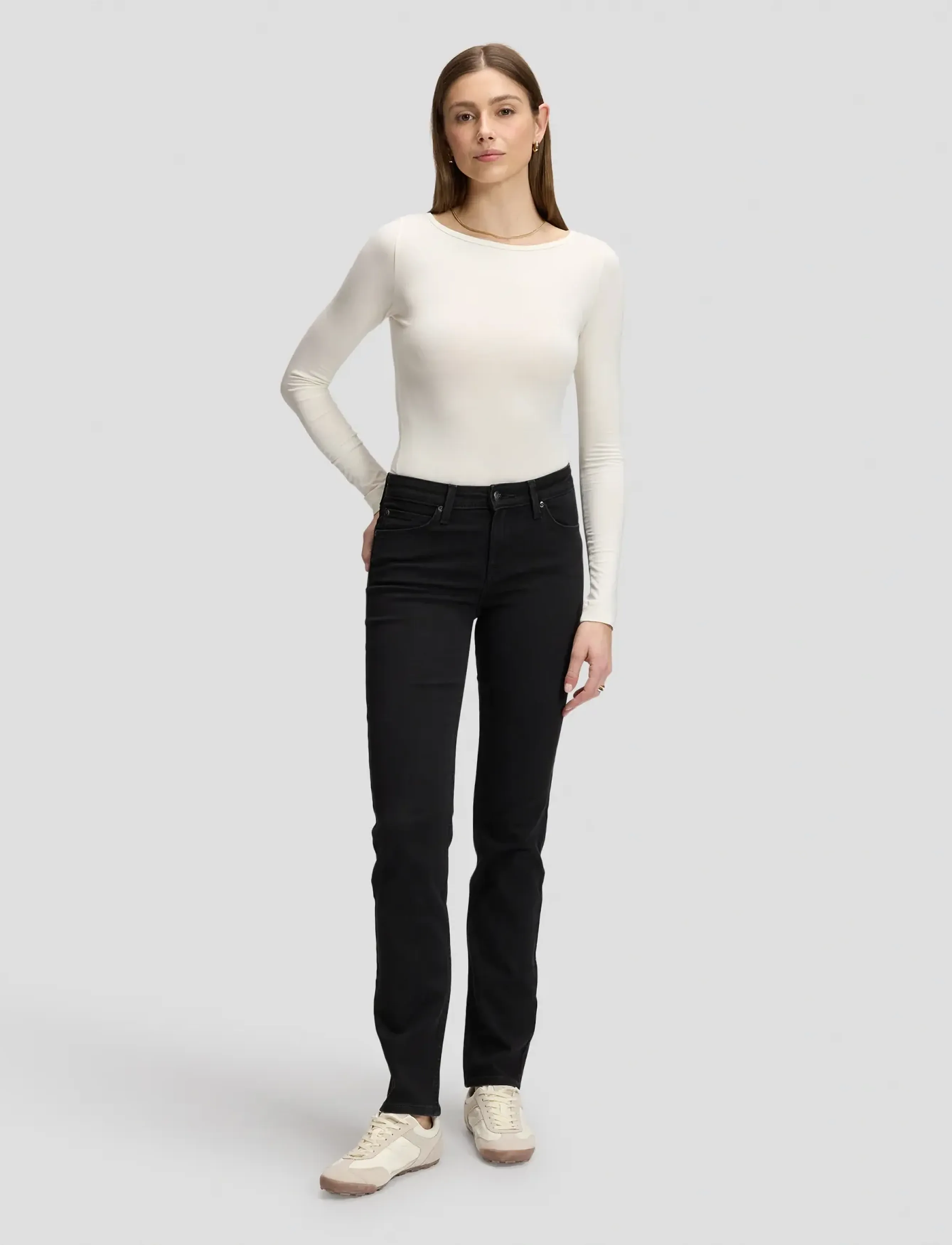 Lee Jeans - LS BOAT NECK TEE - långärmade toppar - ecru - 3
