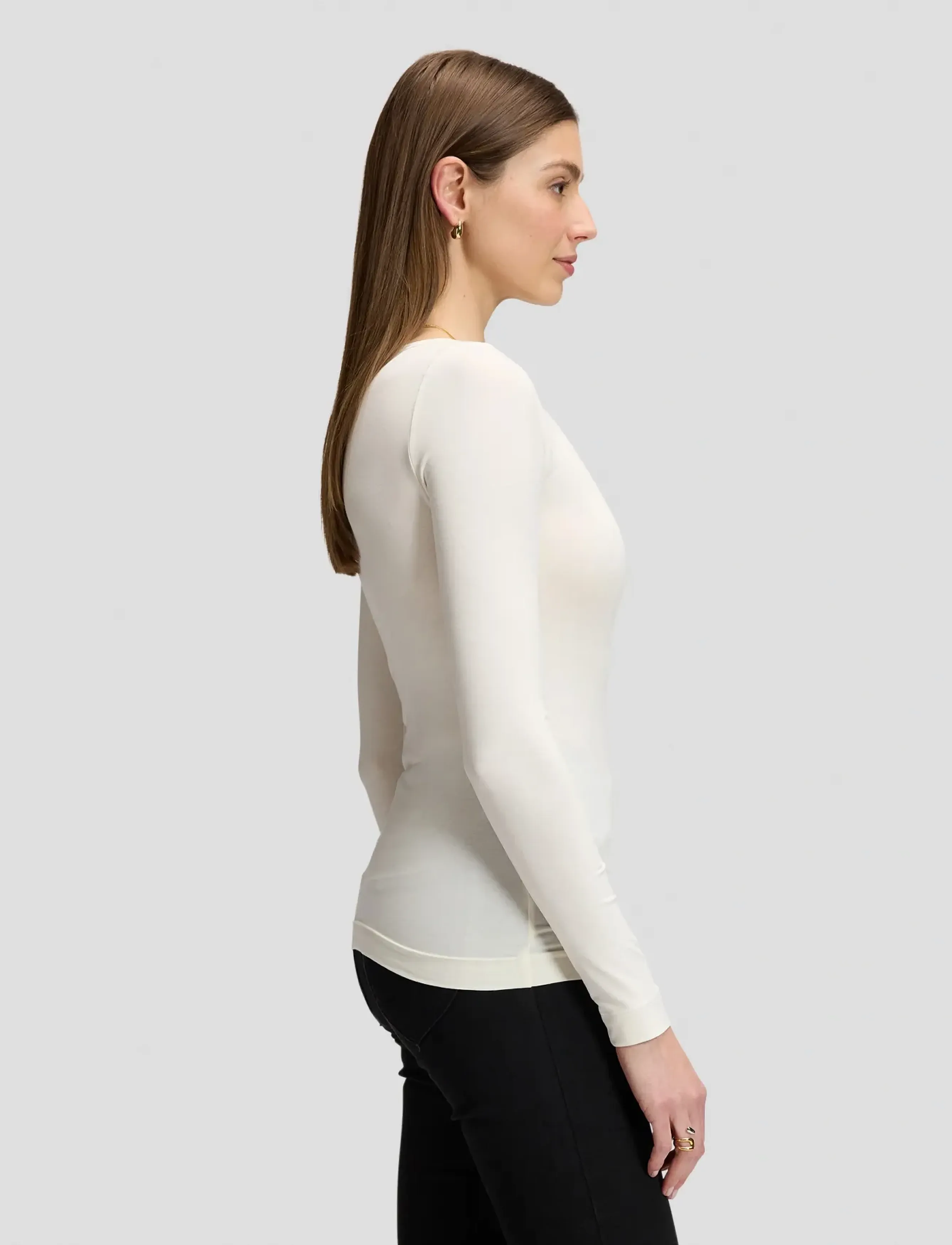 Lee Jeans - LS BOAT NECK TEE - långärmade toppar - ecru - 4
