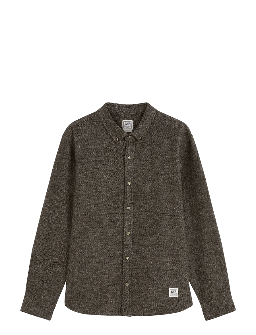Lee Jeans - WORKWEAR BUTTON DOWN - jeansskjortor - chocolate torte - 1