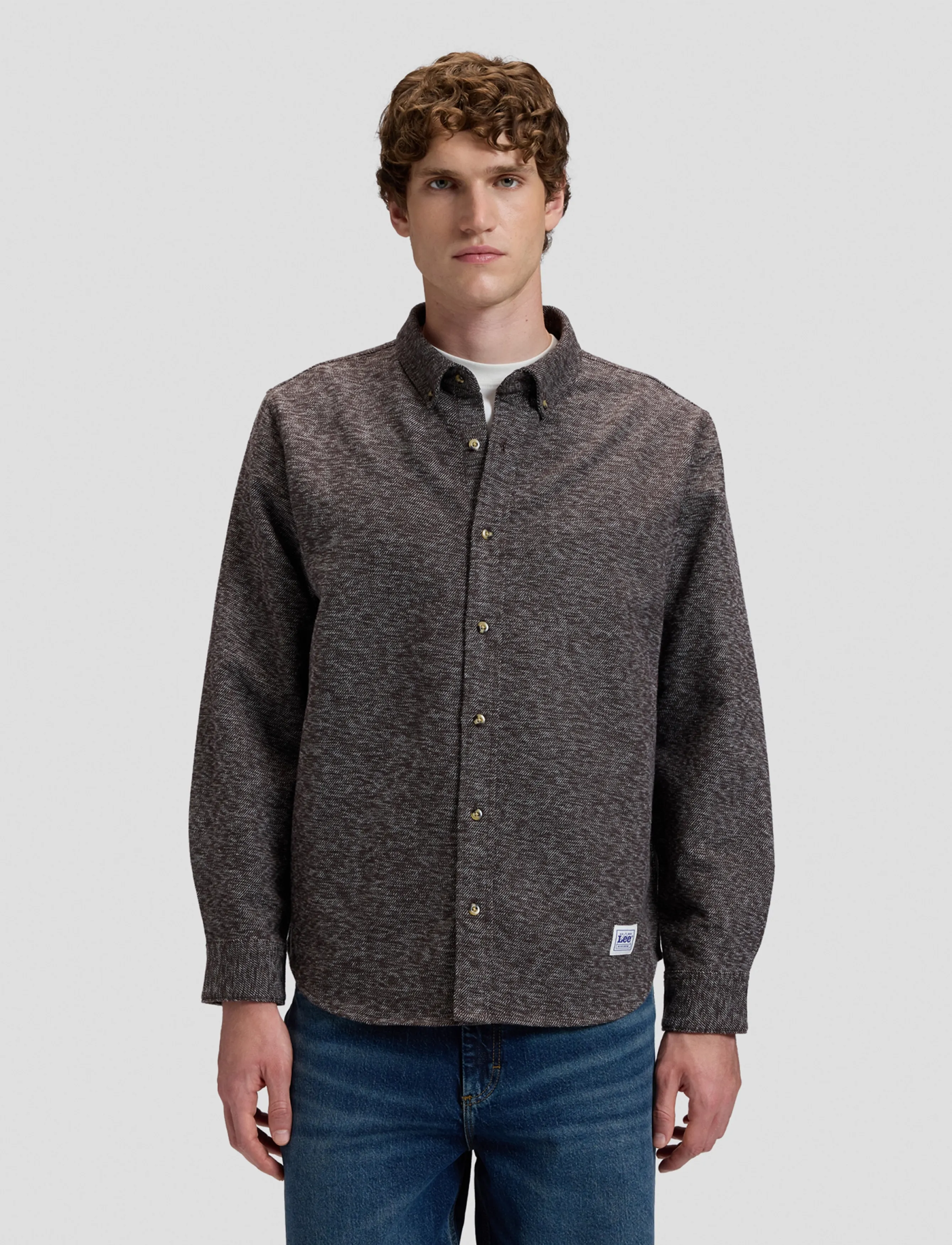 Lee Jeans WORKWEAR BUTTON DOWN - Casual skjortor - CHOCOLATE TORTE / brown