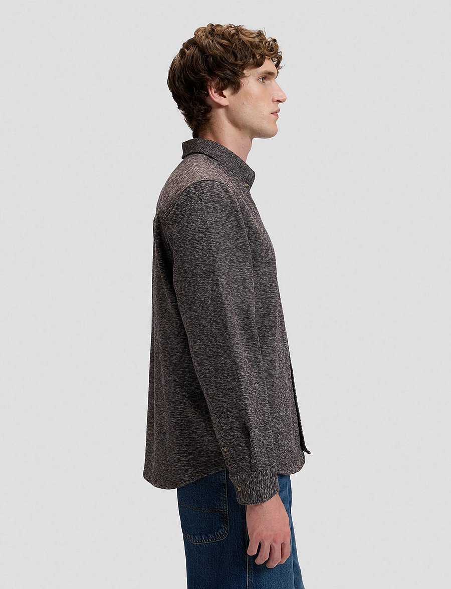 Lee Jeans - WORKWEAR BUTTON DOWN - jeansskjortor - chocolate torte - 4