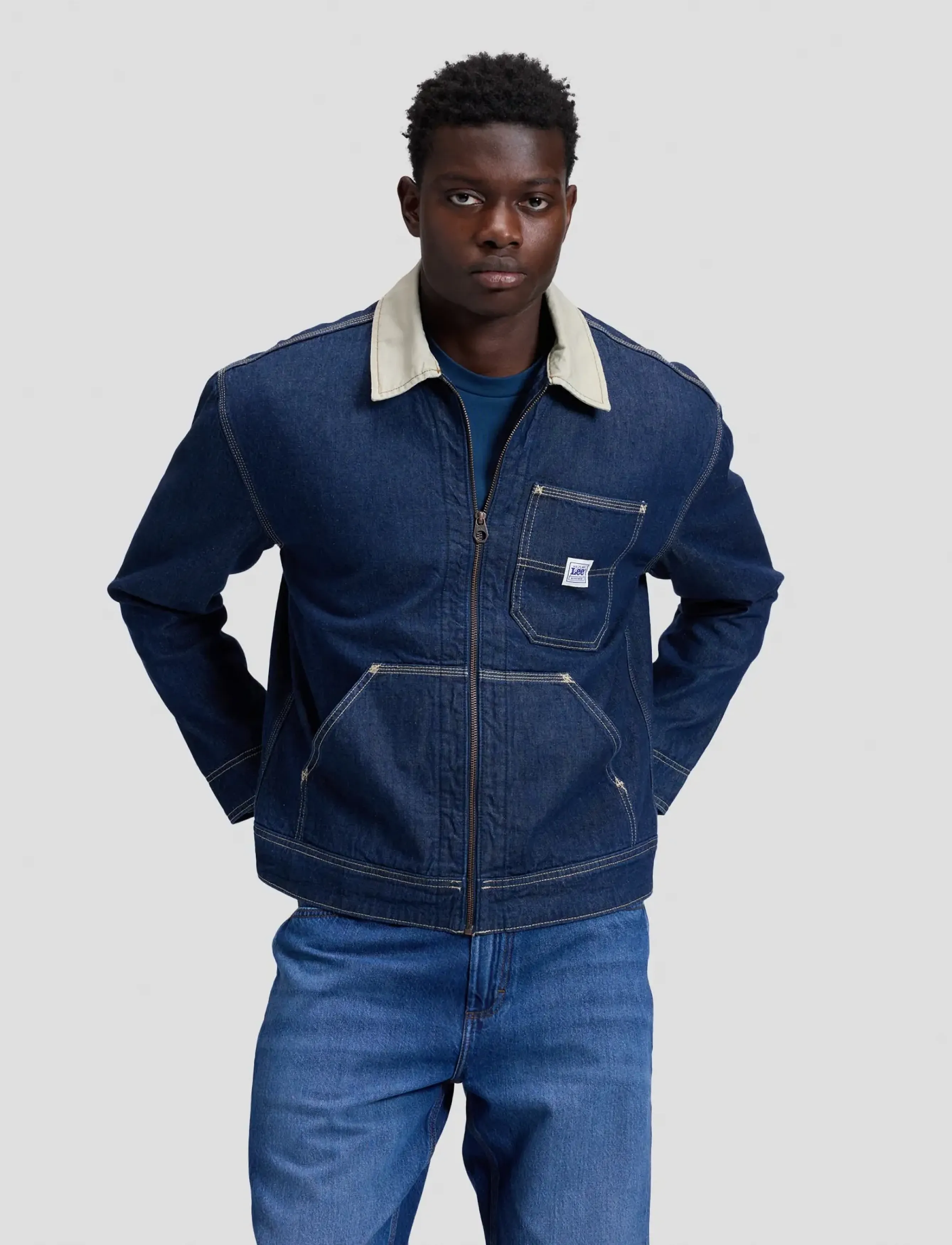 Lee Jeans 91W LINED WW JACKET - Üleriided - RINSE / navy