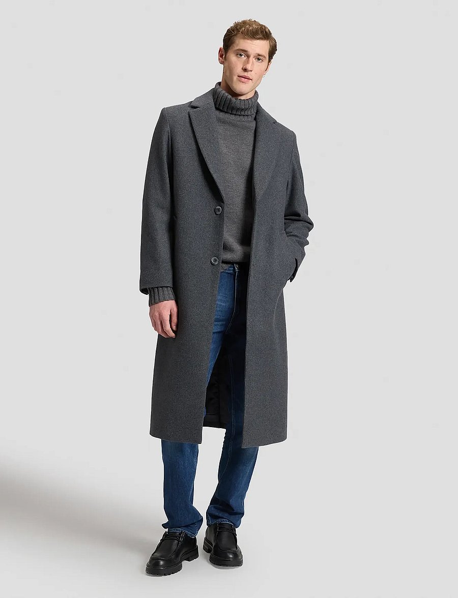 Lee Jeans - LONG WOOL CAR COAT - heather grey - 2