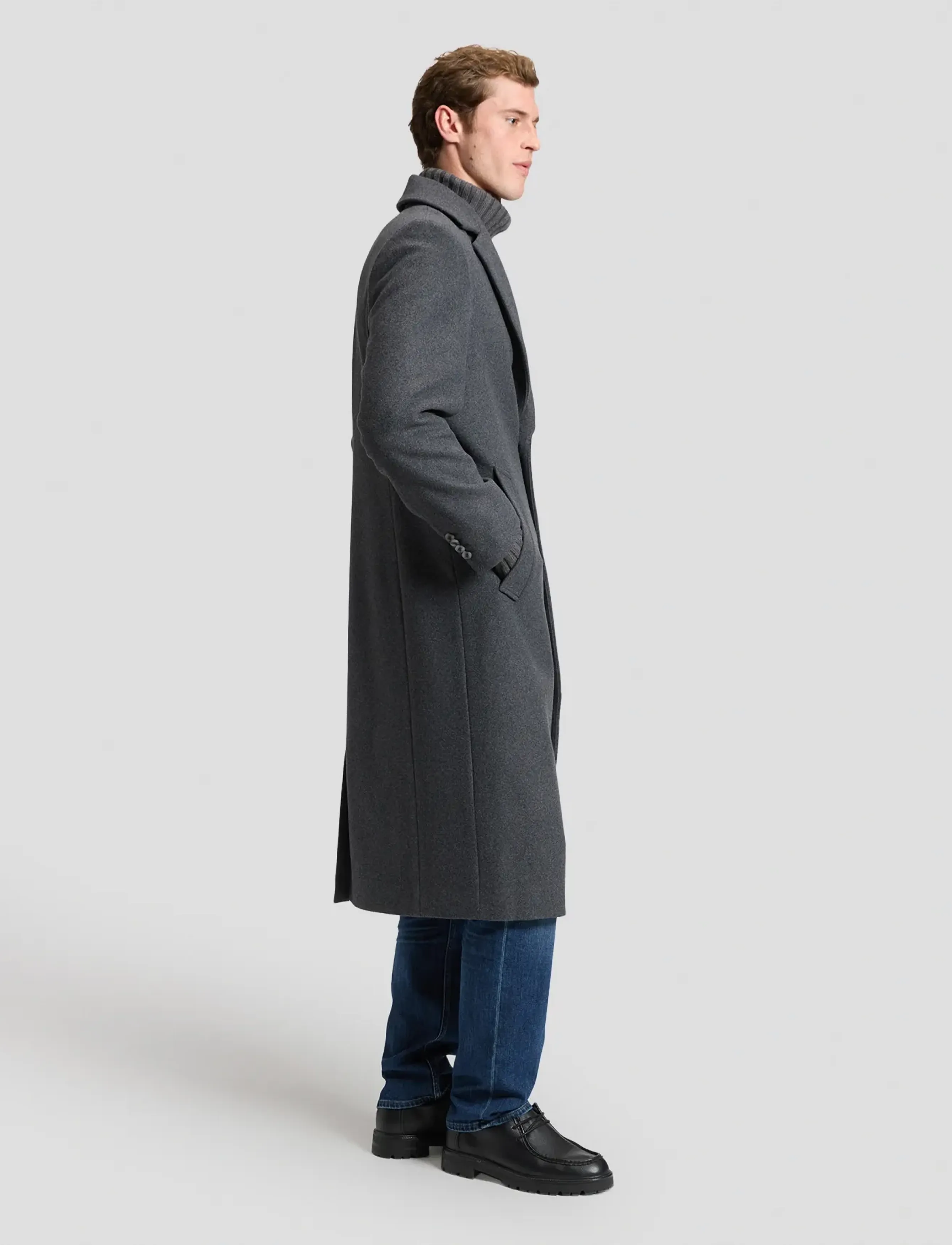 Lee Jeans - LONG WOOL CAR COAT - heather grey - 4
