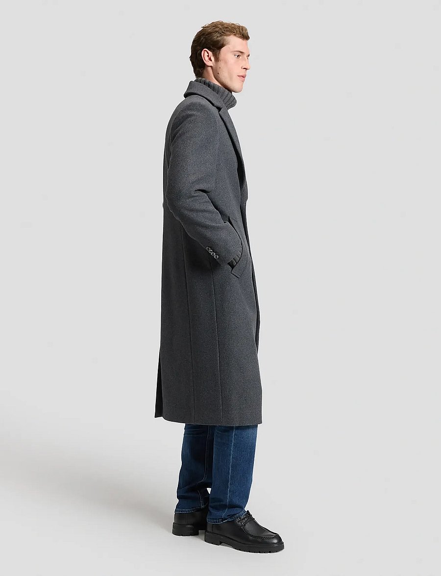 Lee Jeans - LONG WOOL CAR COAT - heather grey - 4