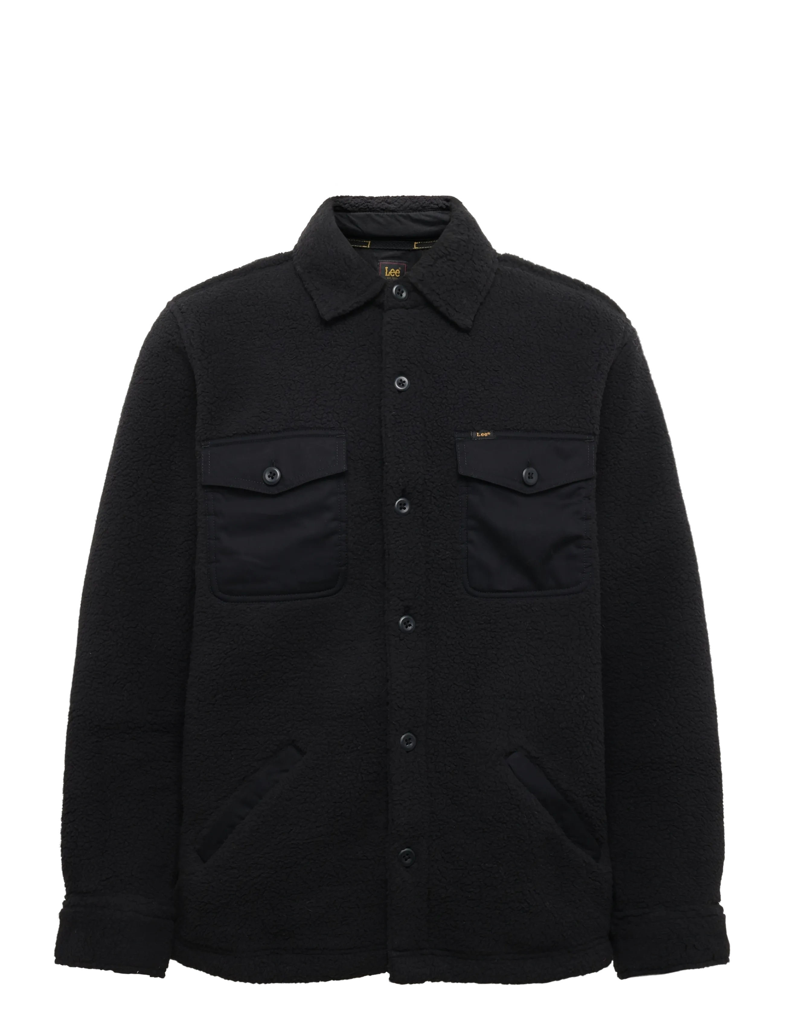 Lee Jeans MIXED SHERPA OVERSHIRT - Lee Jeans - BLACK / black