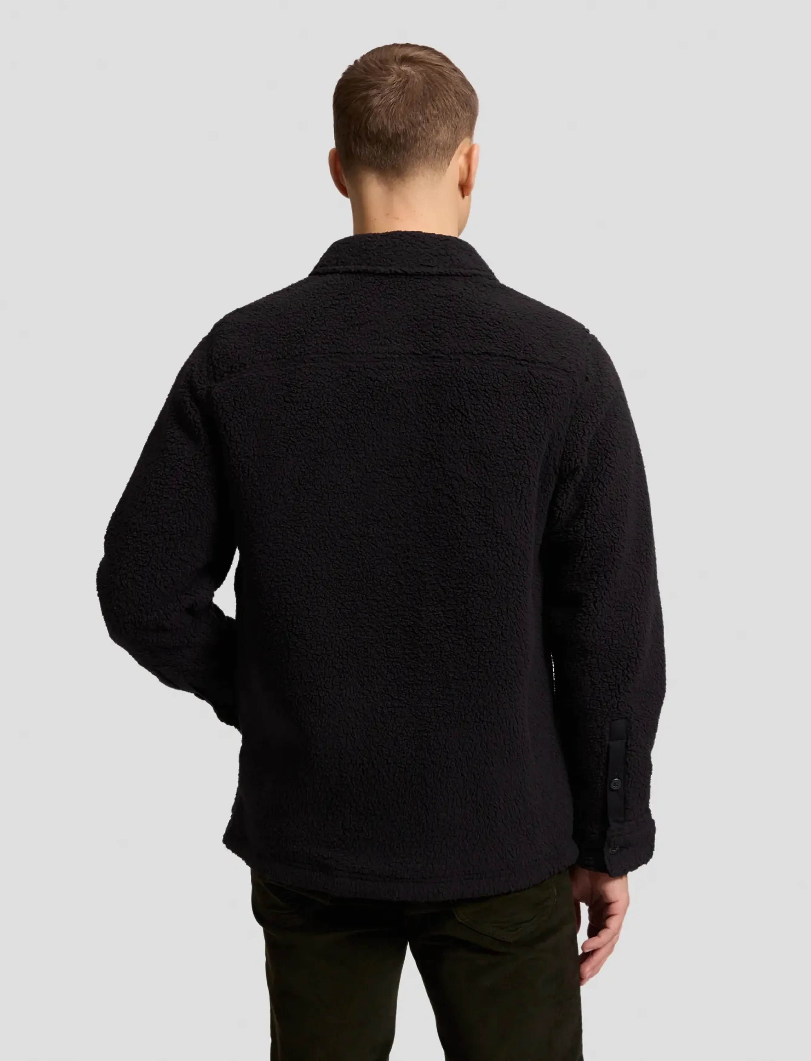 Lee Jeans - MIXED SHERPA OVERSHIRT - vårjackor - black - 2