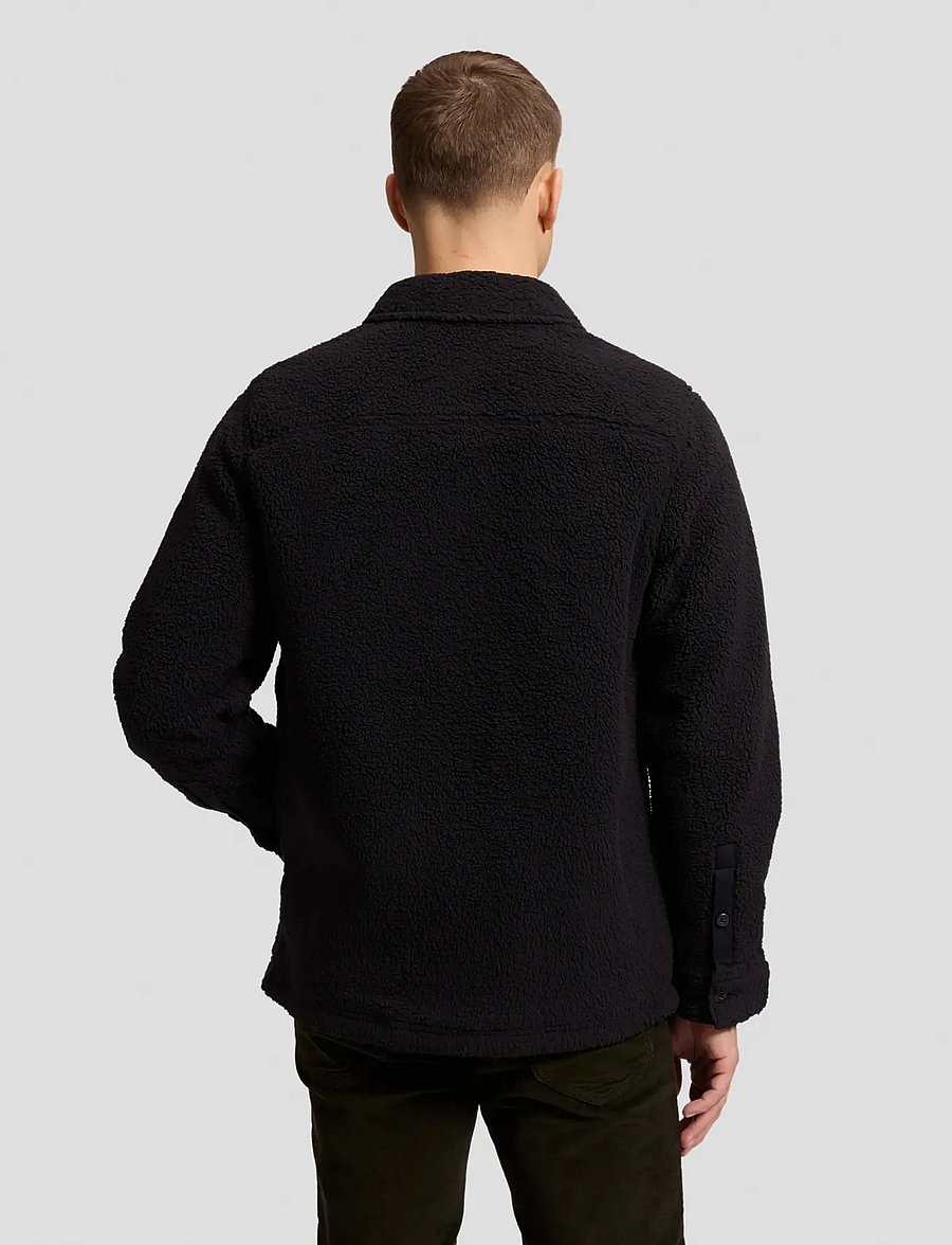 Lee Jeans - MIXED SHERPA OVERSHIRT - vårjackor - black - 2
