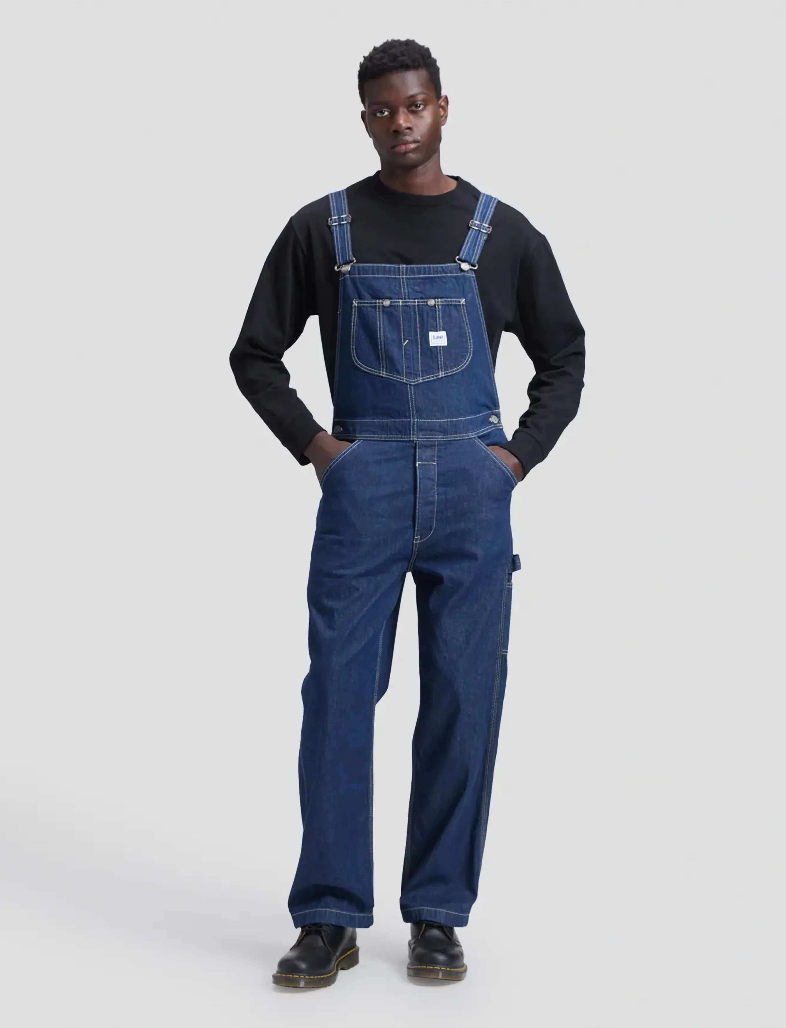 Lee Jeans Lee Bib, M, Navy, Jeans > Almindelige, Herre