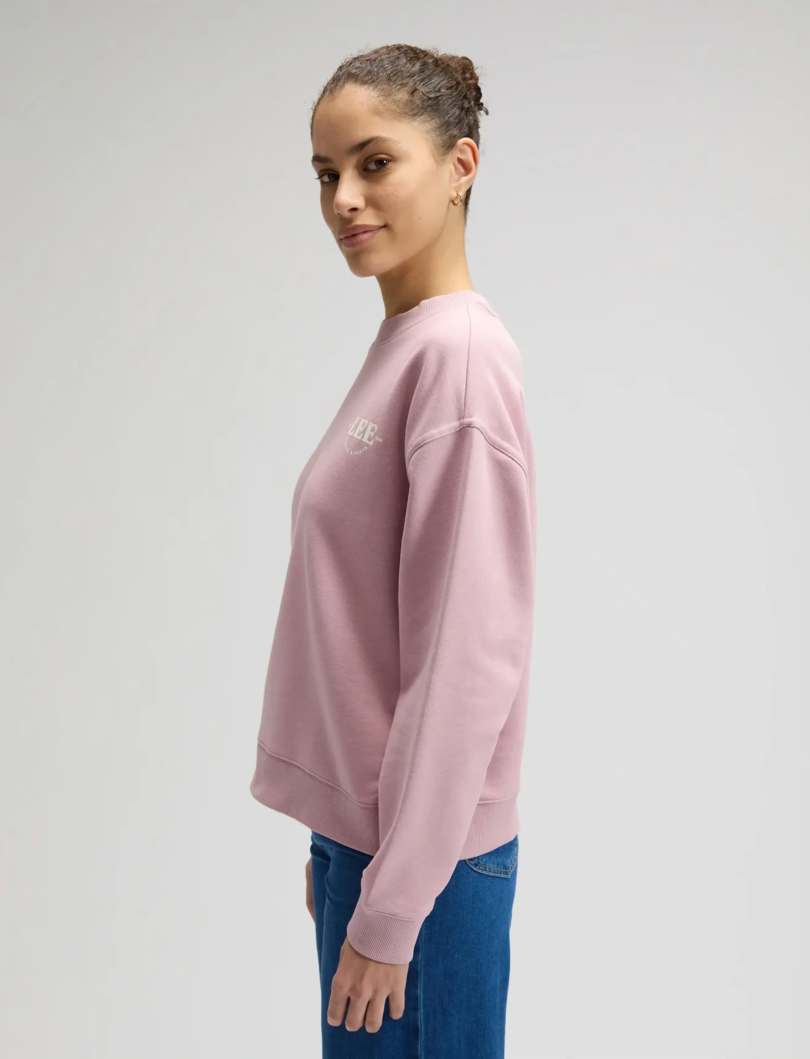 Lee Jeans - LOGO CREW SWS - sweatshirts & hættetrøjer - soft mauve - 4