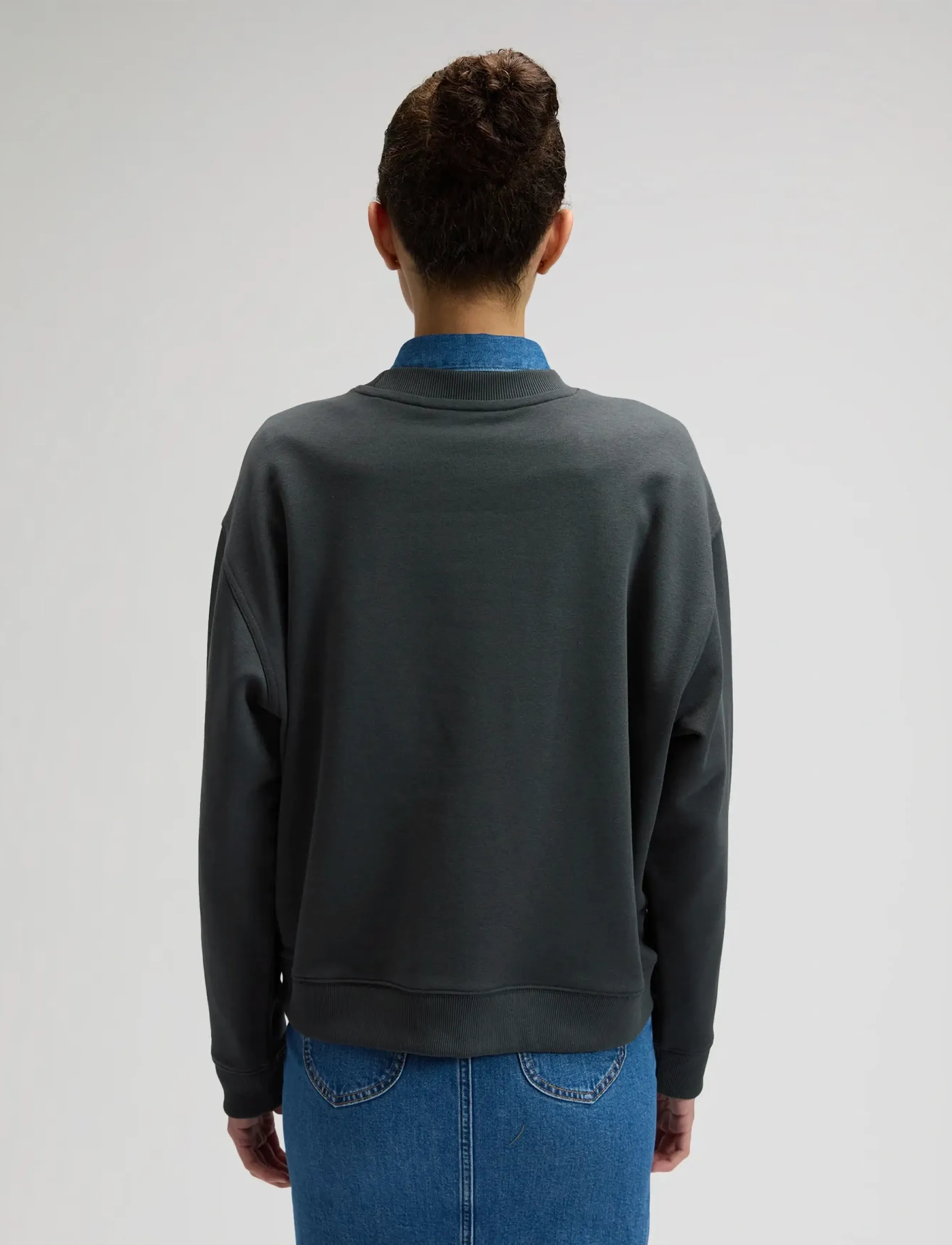 Lee Jeans - LOGO CREW SWS - sweatshirts & hættetrøjer - washed black - 2