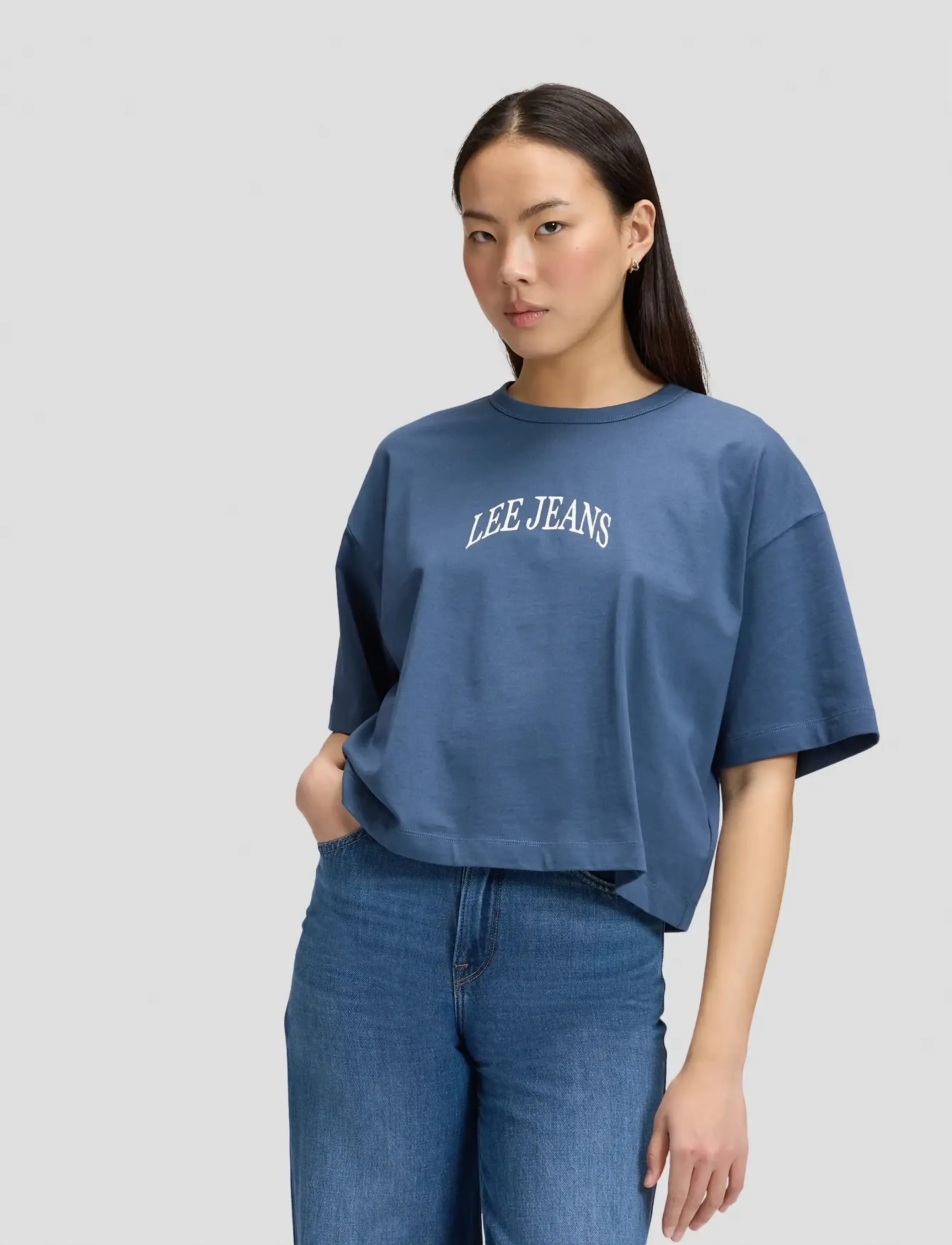 Lee Jeans SS CROPPED TEE - Lee Jeans - ACADEMY BLUE / blue