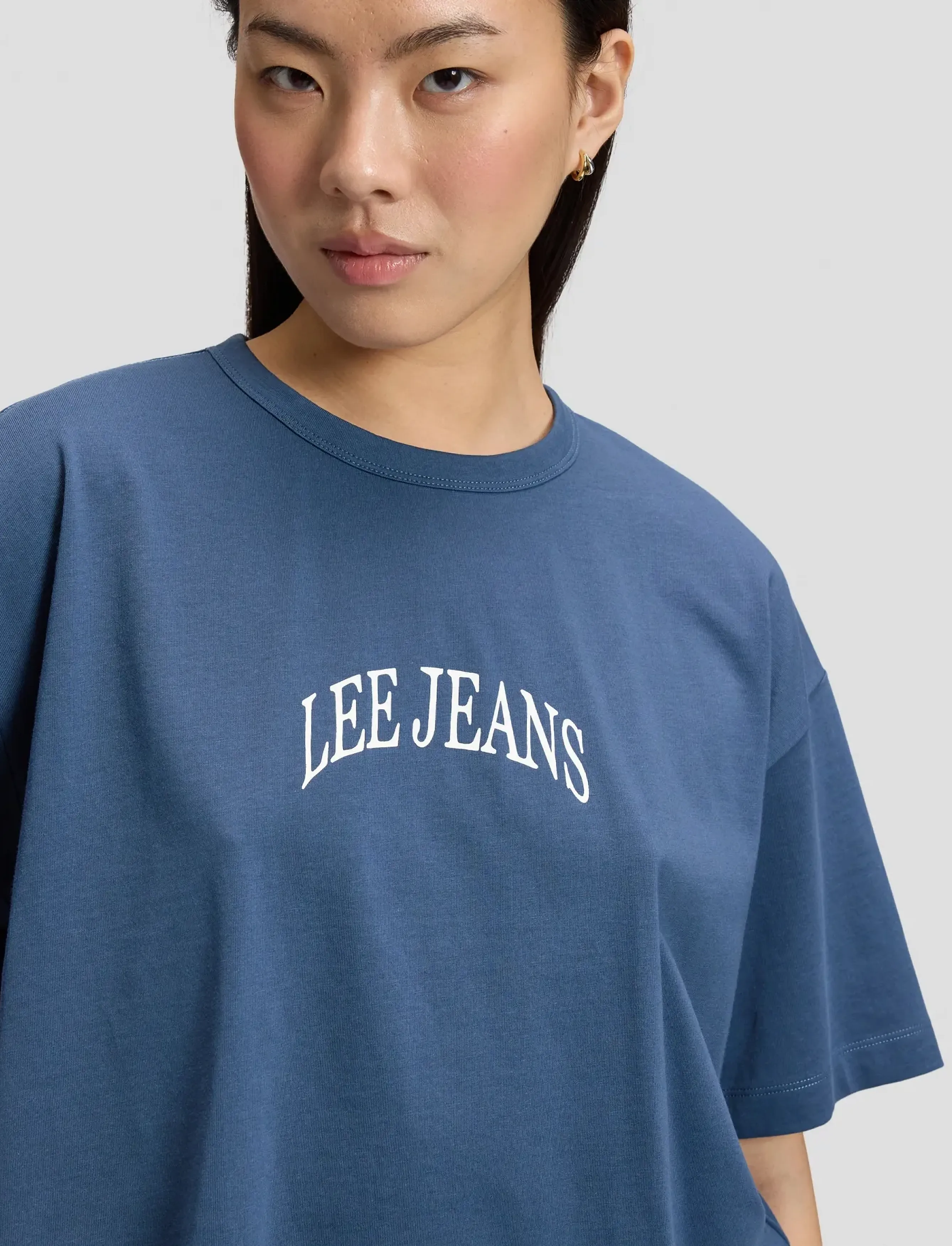 Lee Jeans - SS CROPPED TEE - crop tops - academy blue - 5