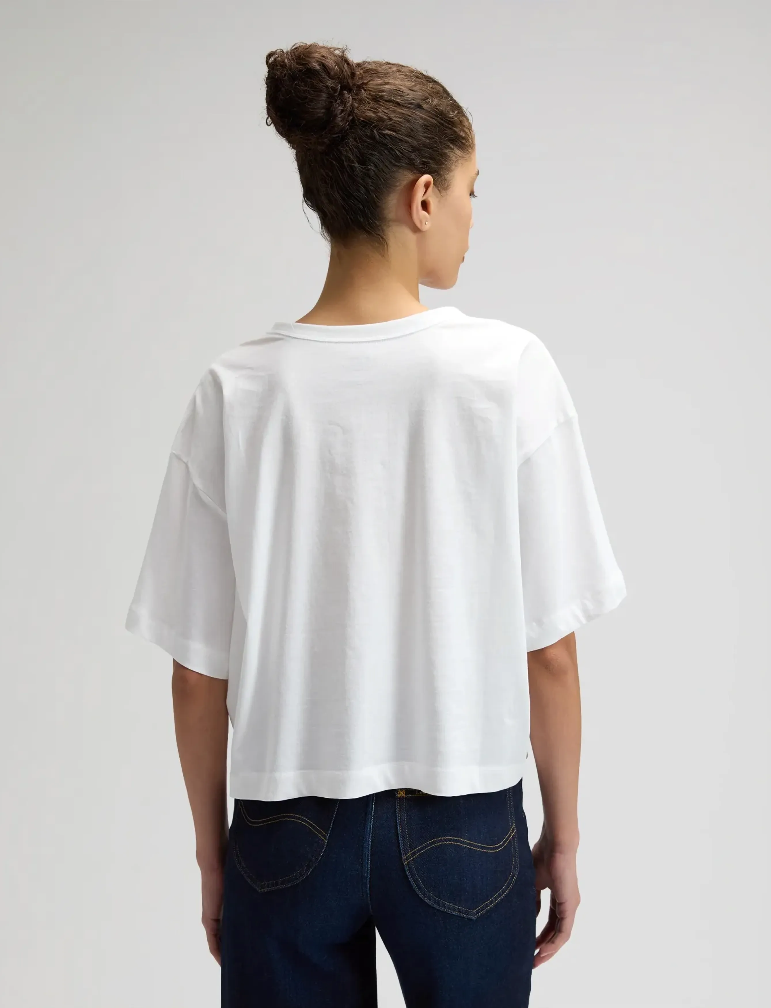 Lee Jeans - SS CROPPED TEE - laveste priser - bright white - 2