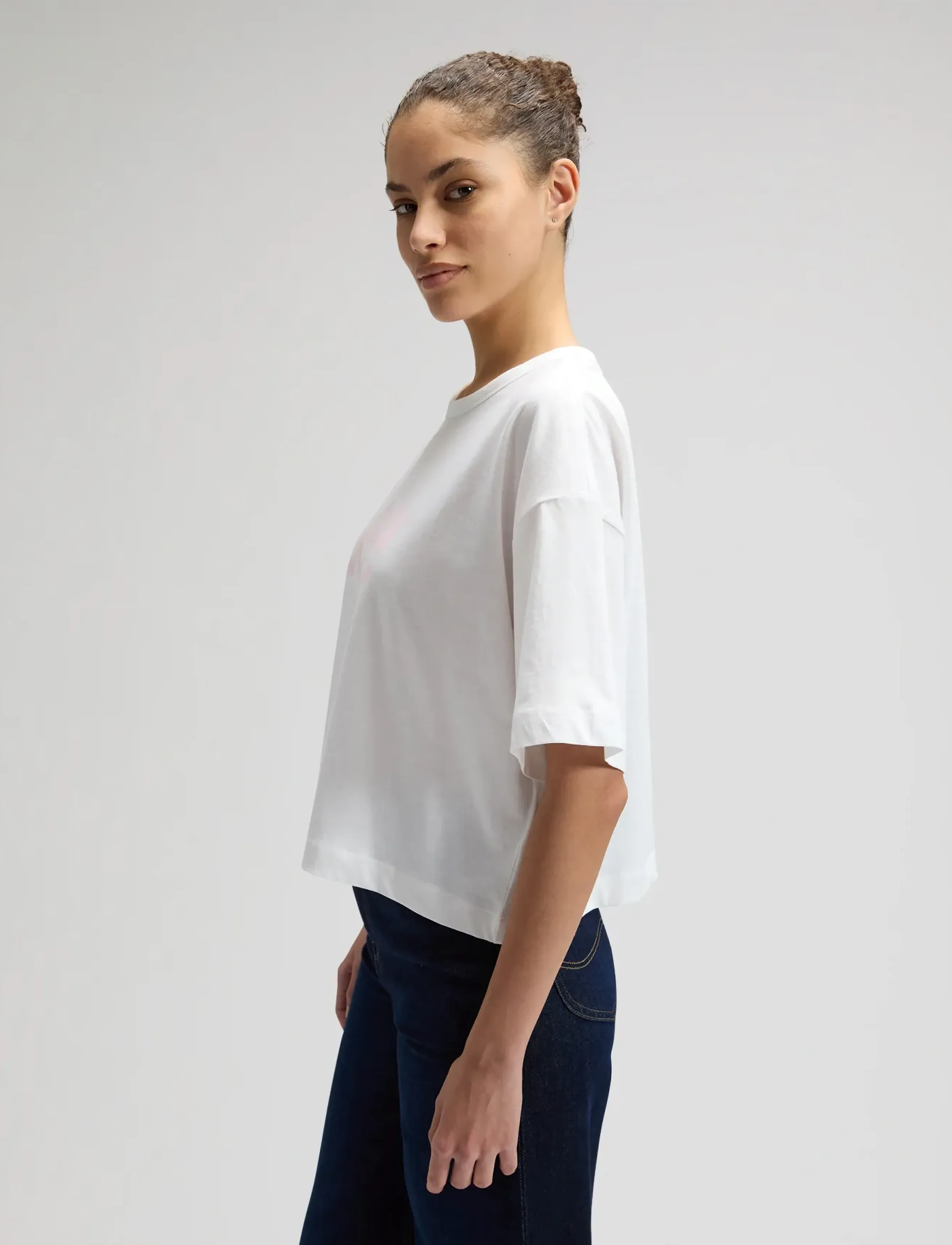 Lee Jeans - SS CROPPED TEE - laveste priser - bright white - 4