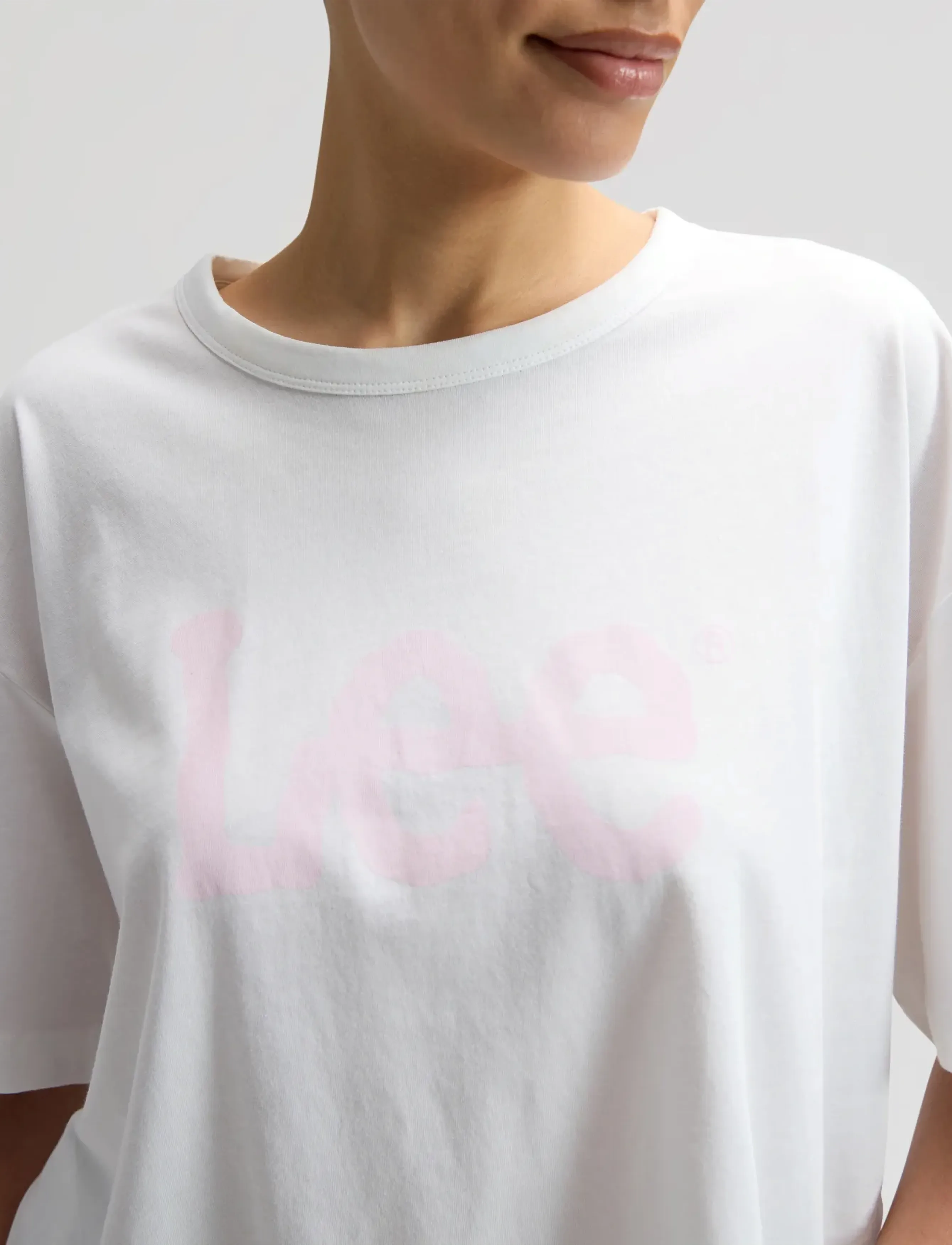 Lee Jeans - SS CROPPED TEE - laveste priser - bright white - 5