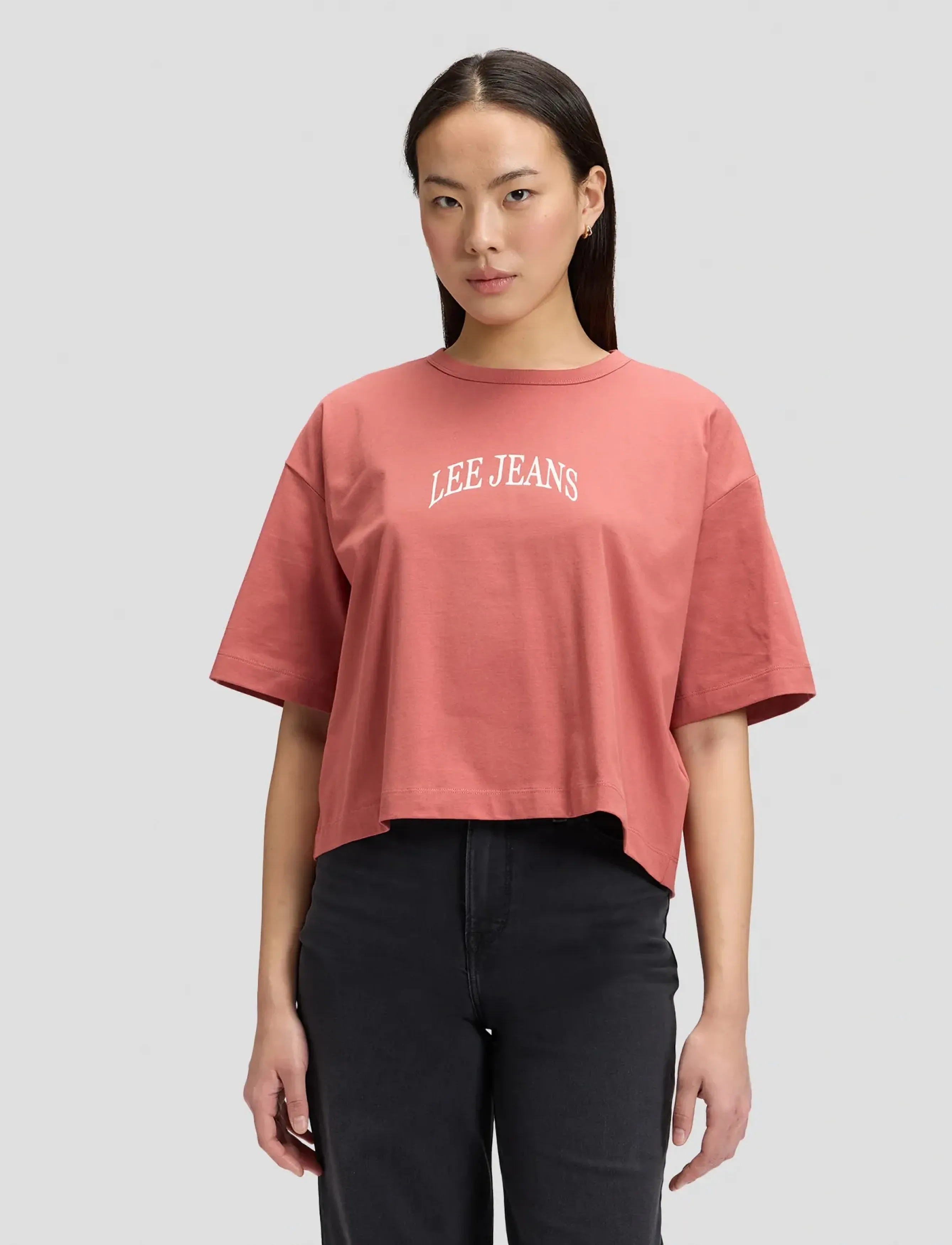 Lee Jeans SS CROPPED TEE - Lee Jeans - COSME PINK / pink/rose