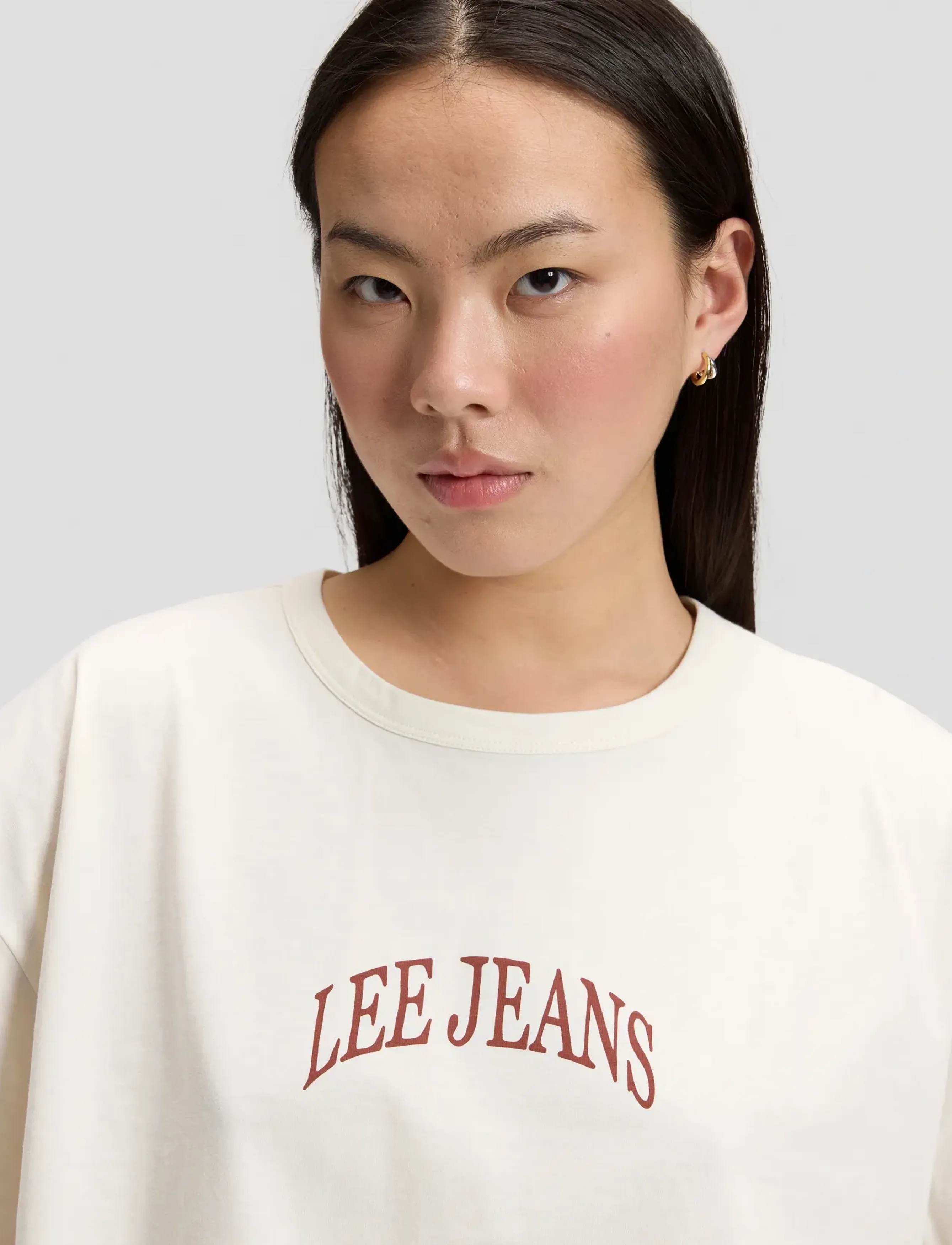 Lee Jeans - SS CROPPED TEE - crop tops - ecru - 5
