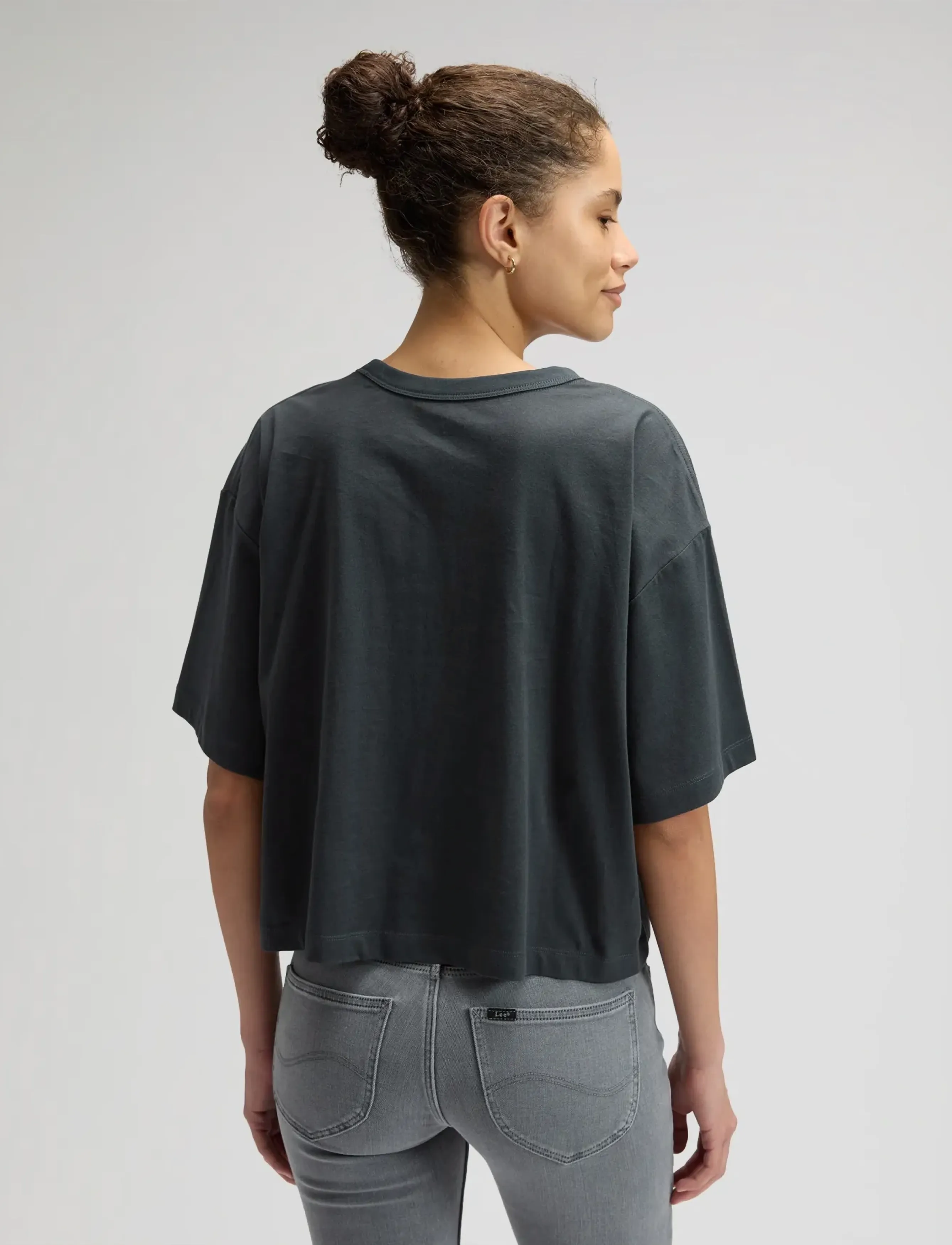 Lee Jeans - SS CROPPED TEE - madalaimad hinnad - washed black - 2