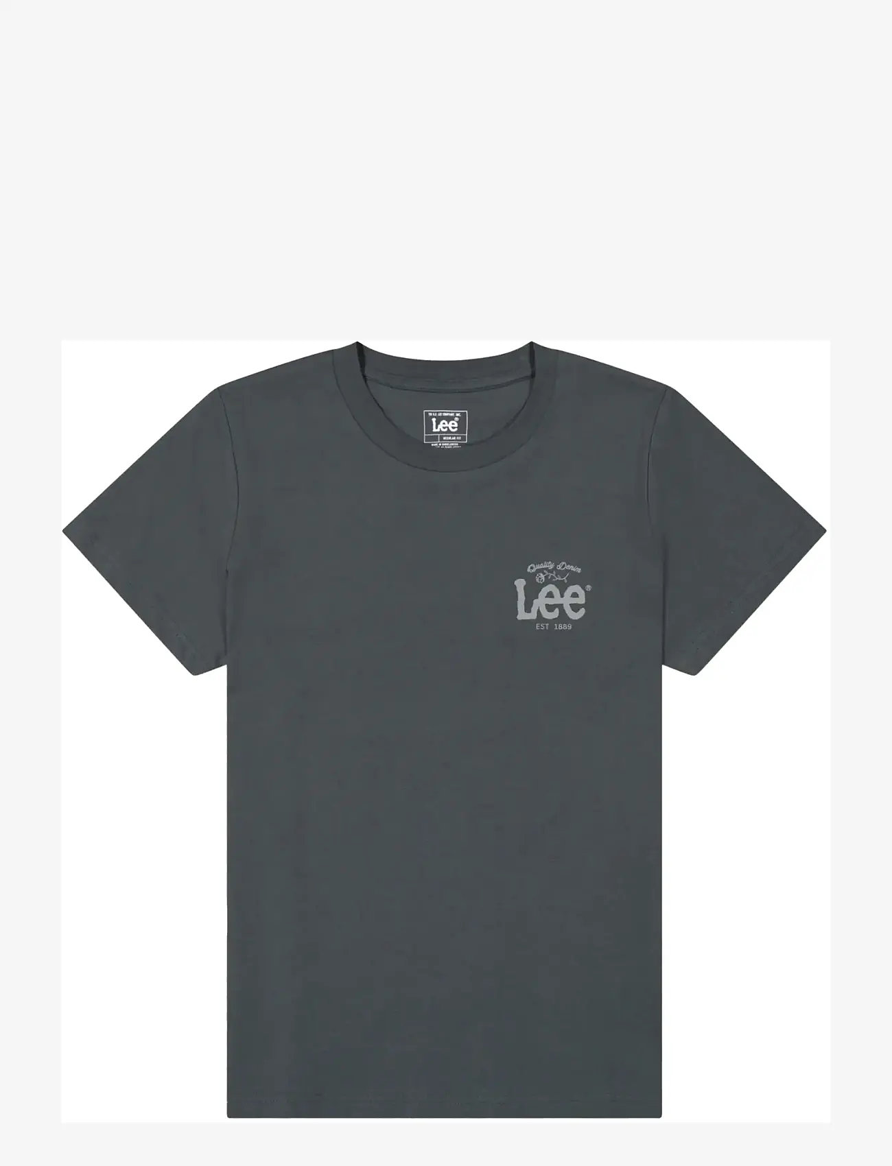 Lee Jeans - LOGO TEE - efterårstøj - washed black - 1