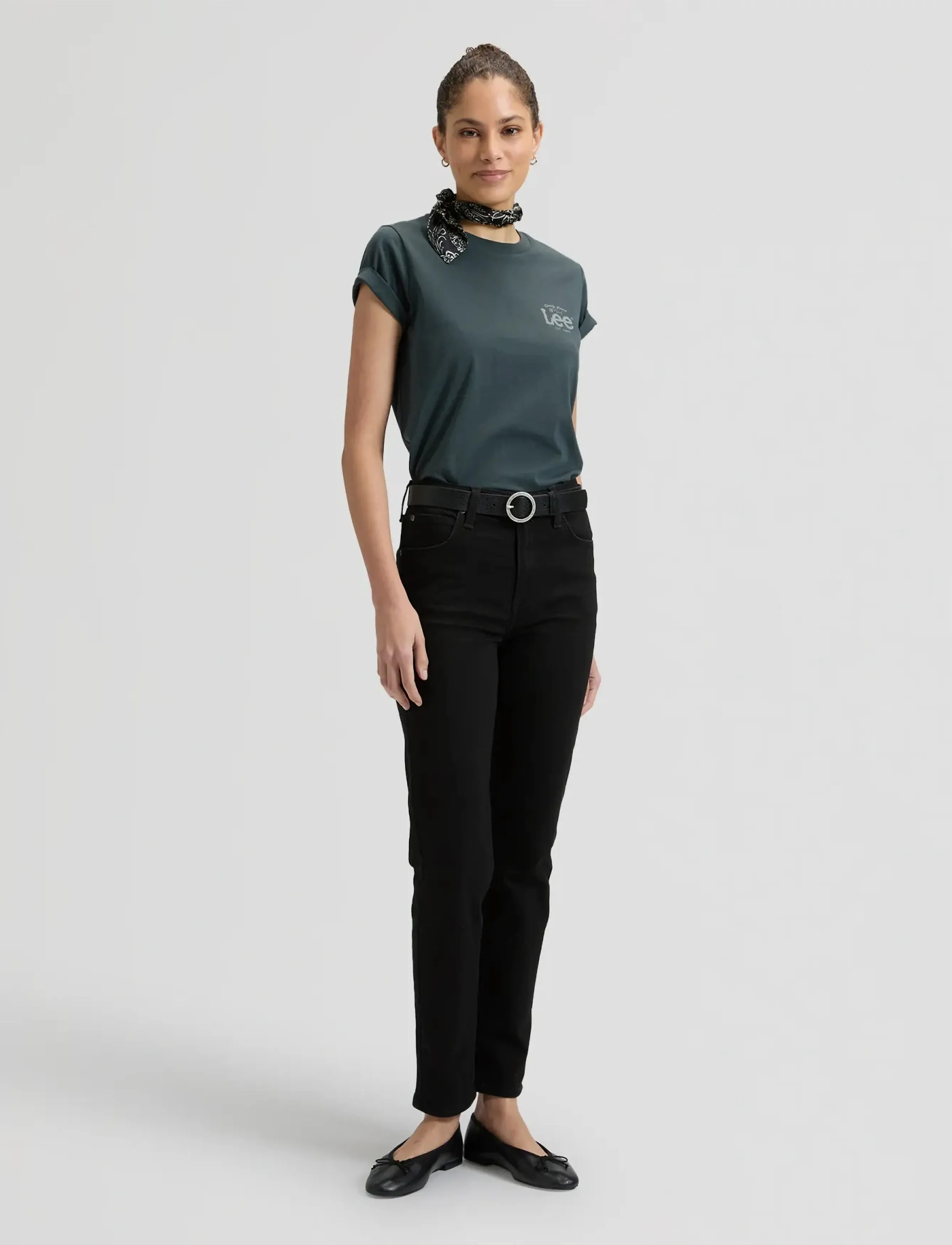Lee Jeans - LOGO TEE - madalaimad hinnad - washed black - 3